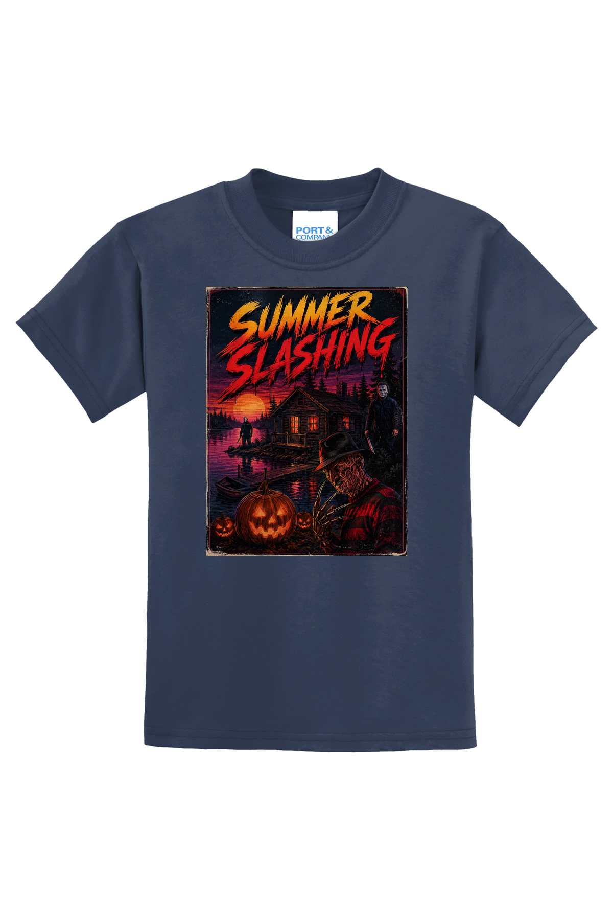 Summer Slashing 2 T-Shirt - navy blue