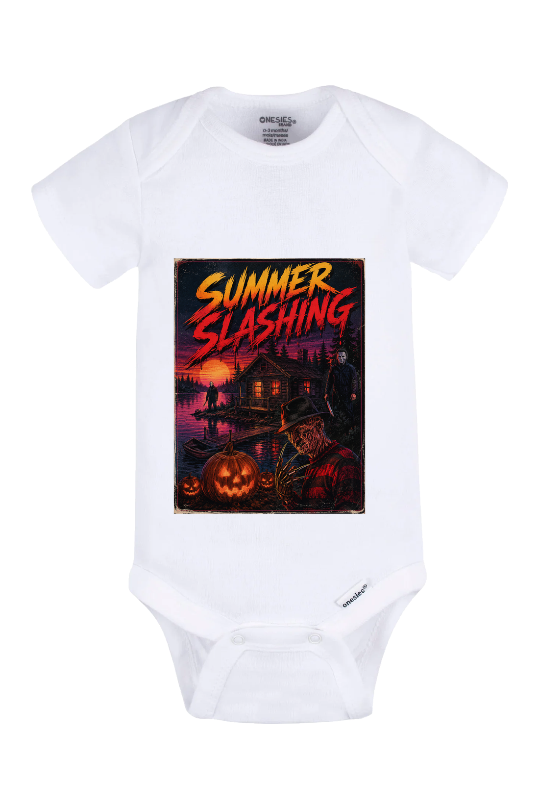 Summer Slashing 2 Onesie - white