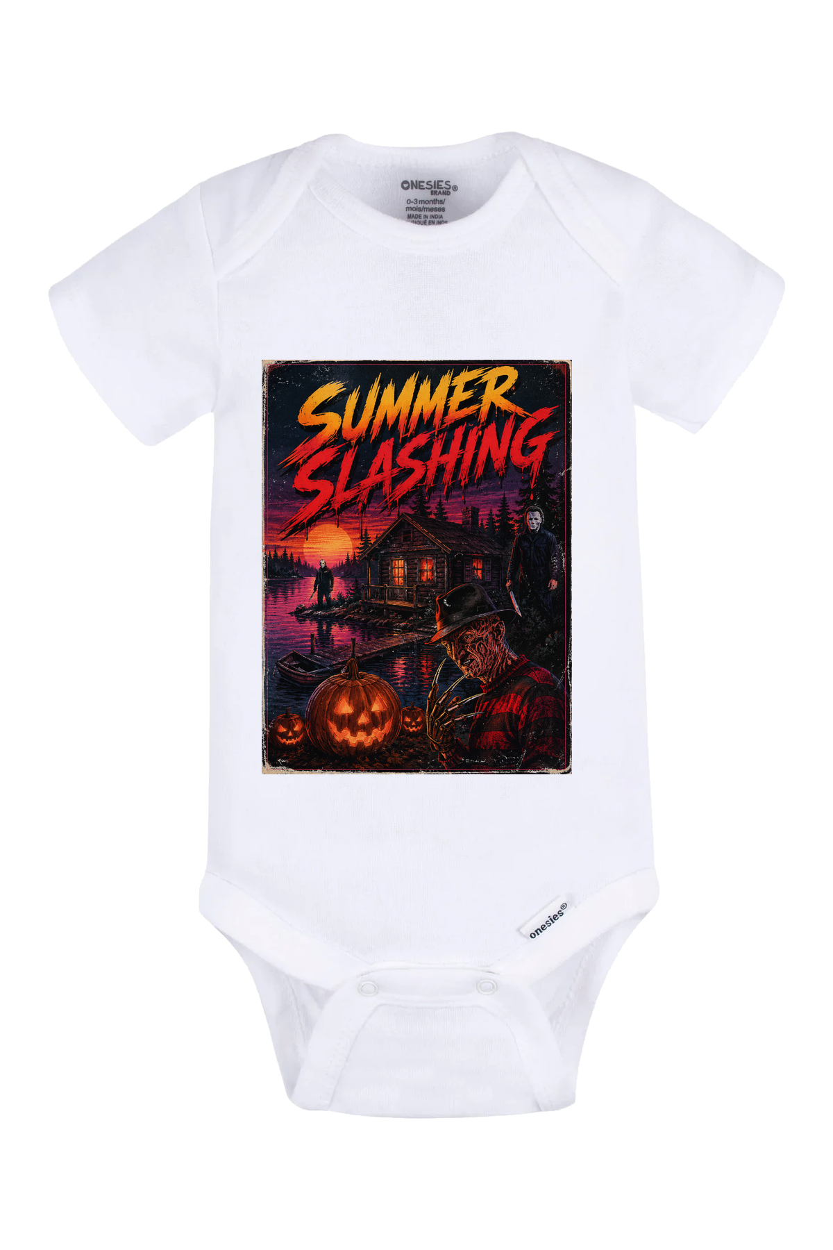 Summer Slashing 2 Onesie - white