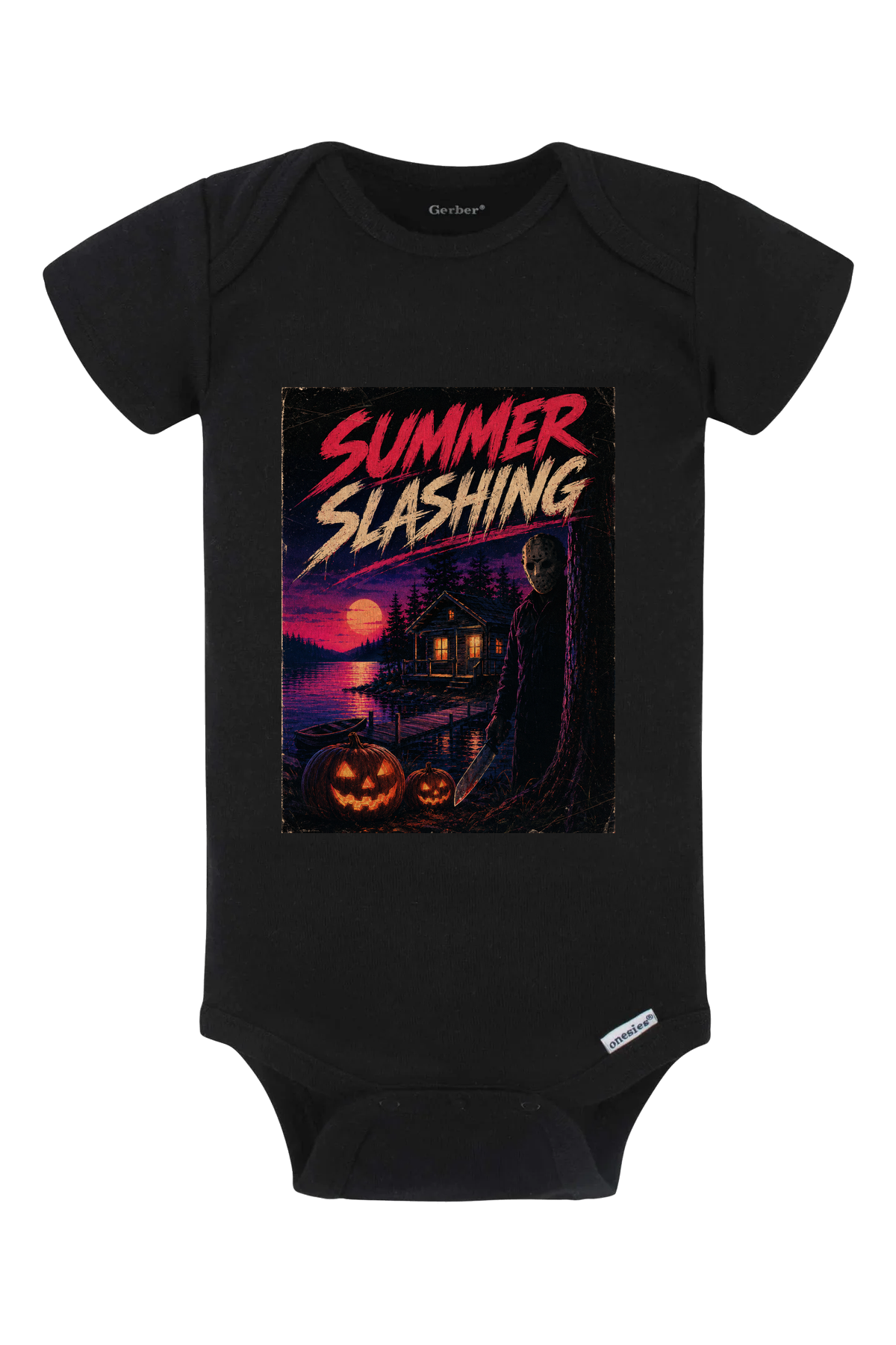 Summer Slashing Onesie - black