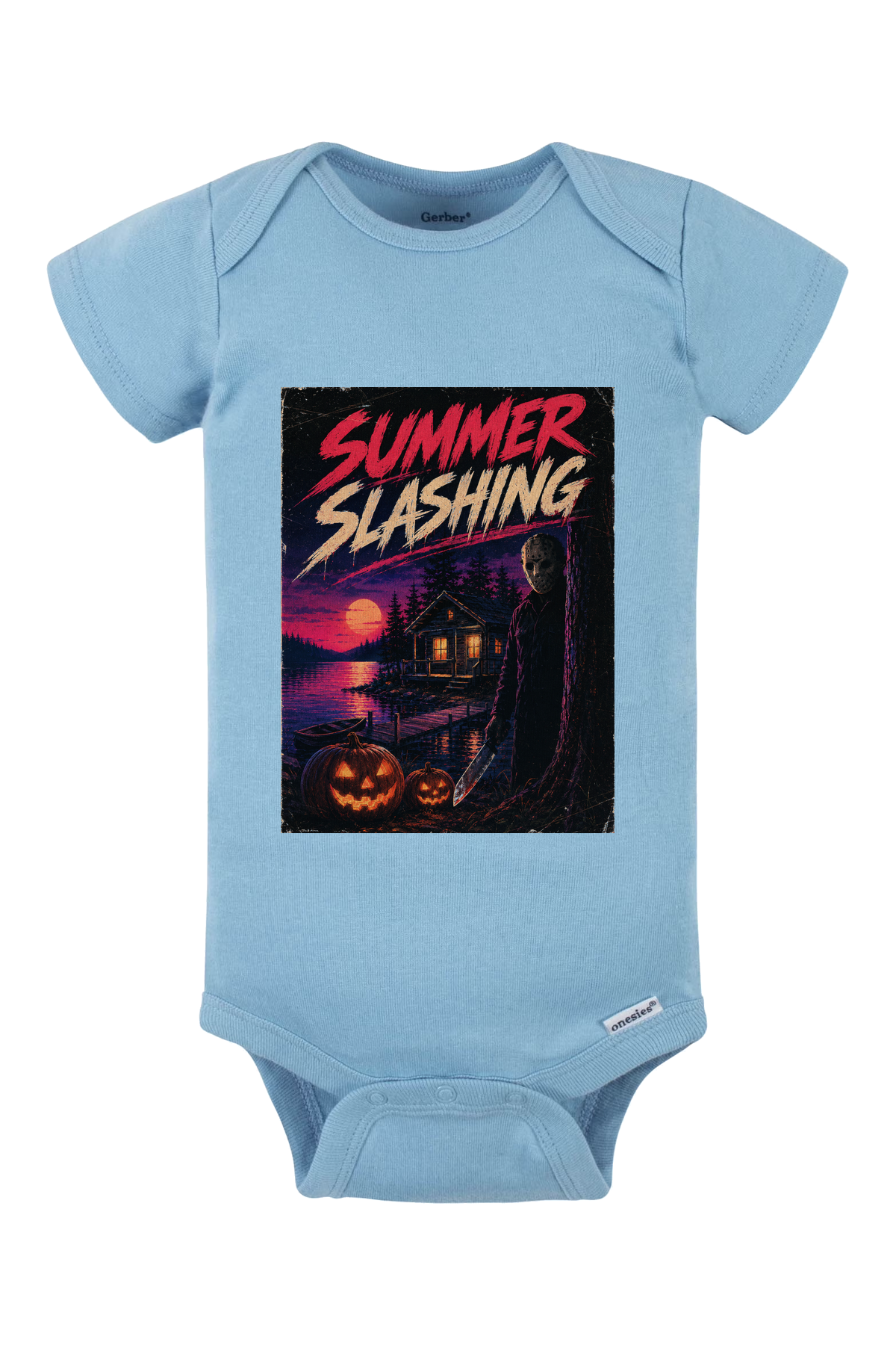 Summer Slashing Onesie - light blue