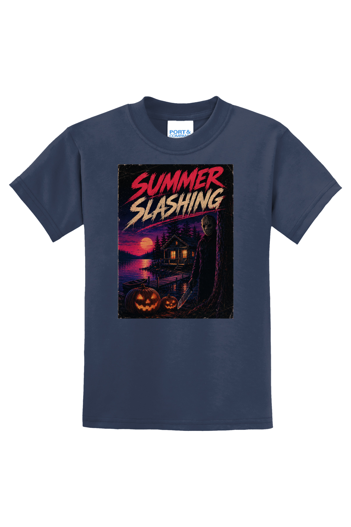 Summer Slashing T-Shirt - navy blue