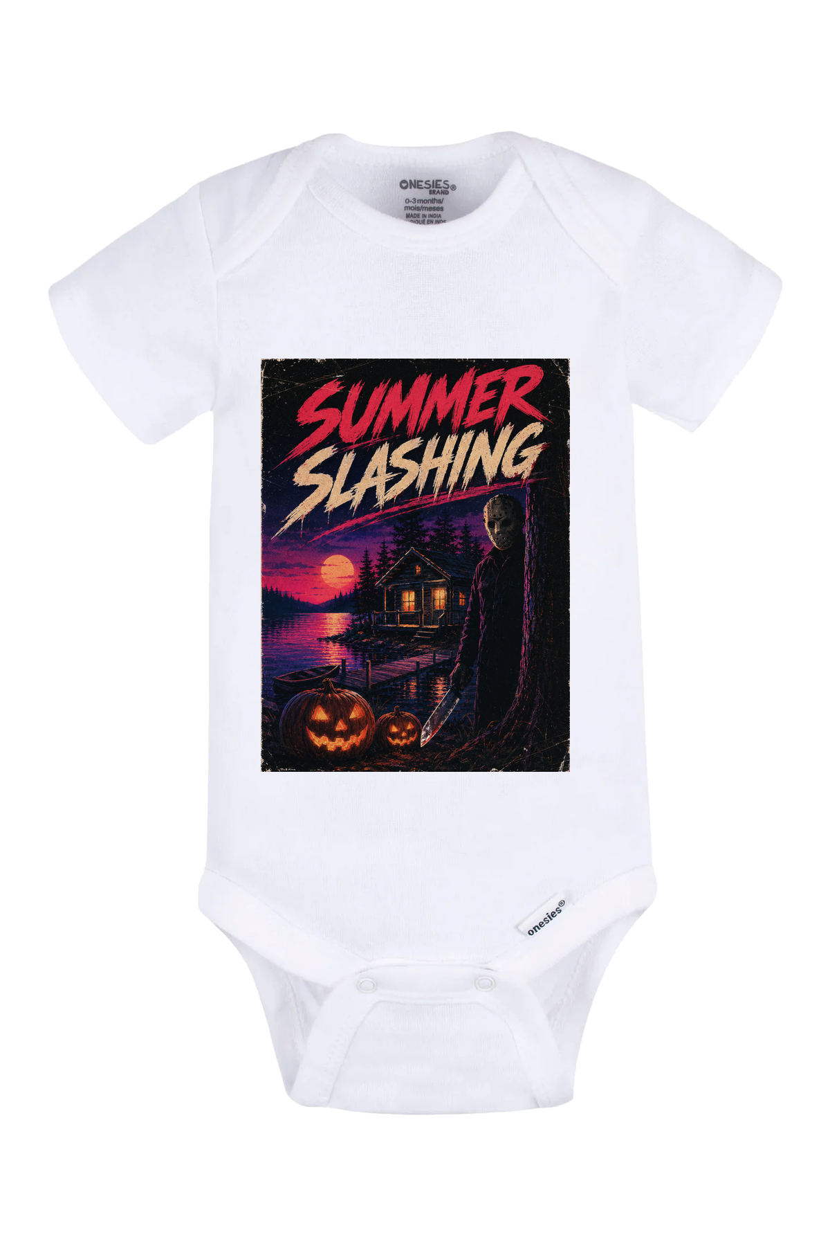 Summer Slashing Onesie - white
