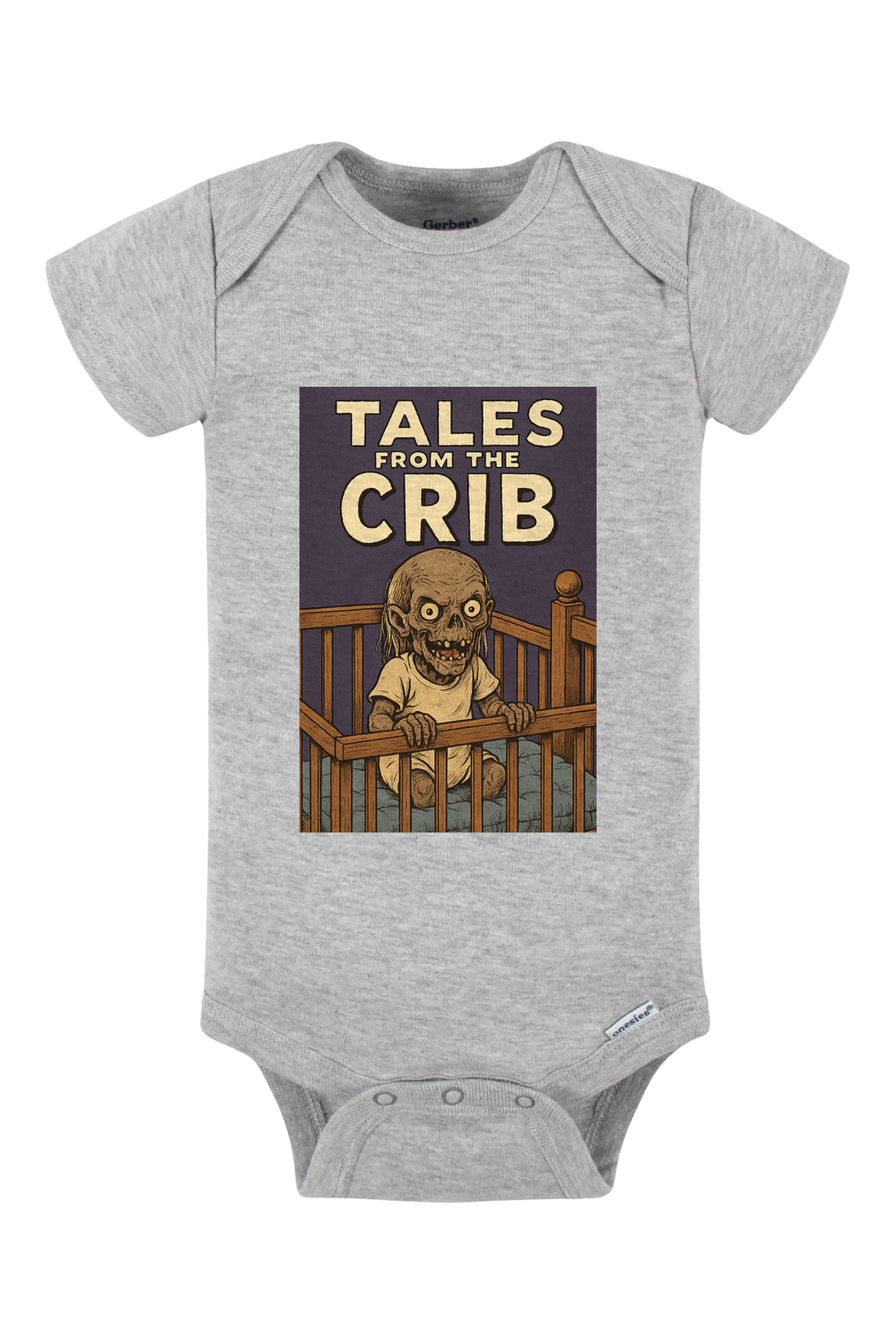 Tales Crib Comic Onesie - light blue