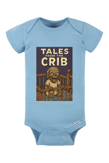 Tales Crib Comic Onesie - light blue