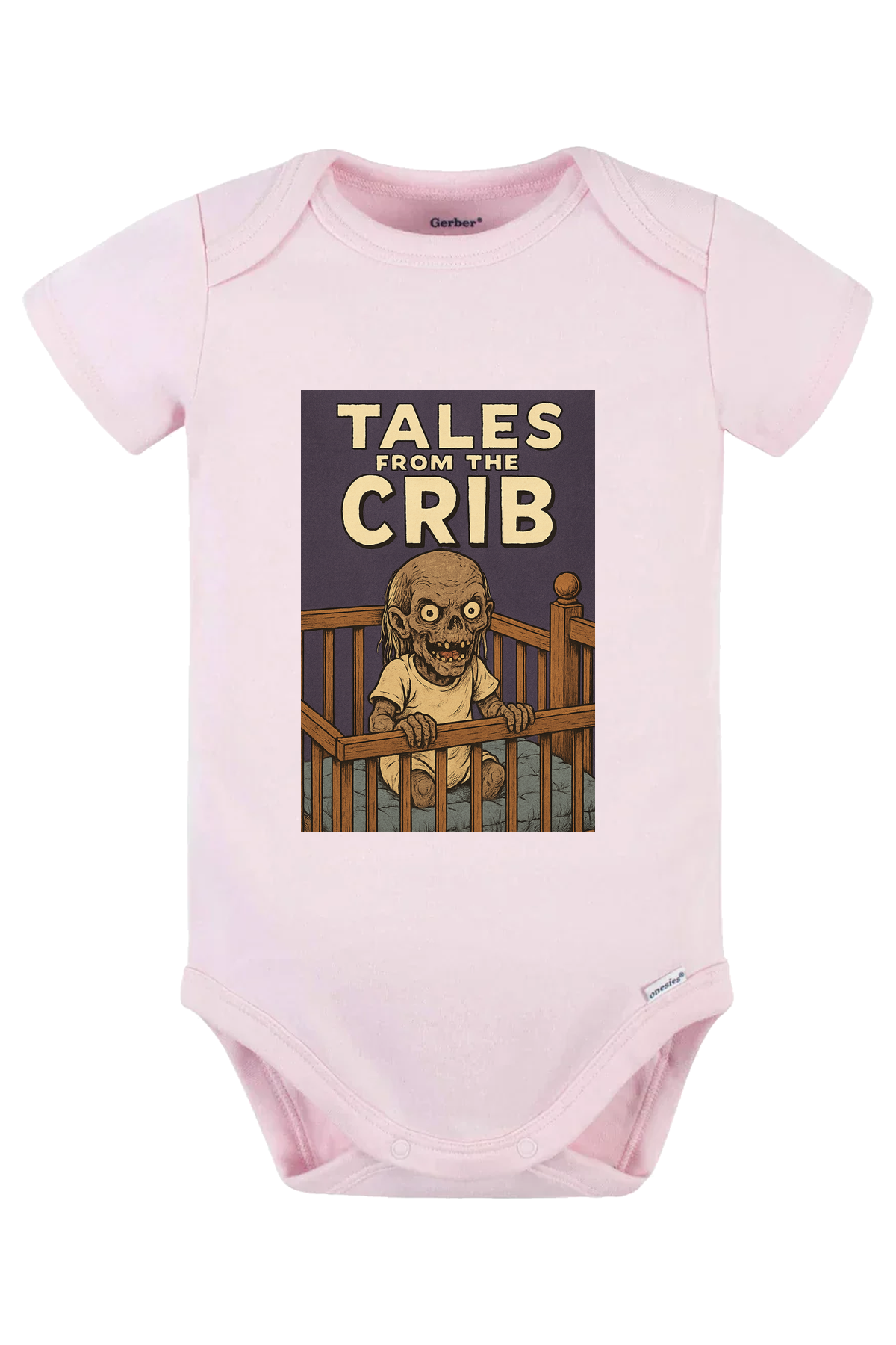 Tales Crib Comic Onesie - pink