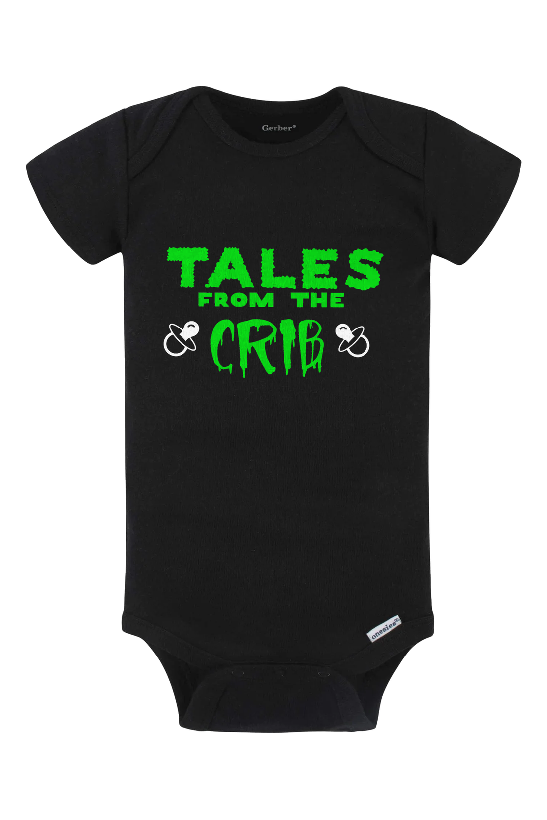Tales From The Crib Green Onesie - black