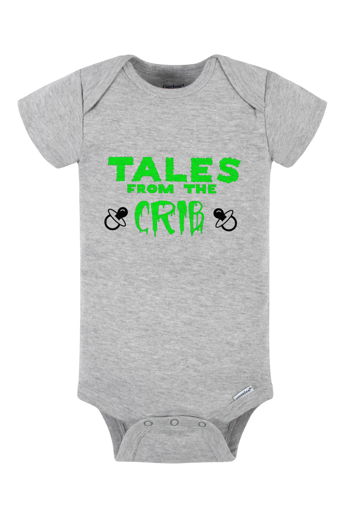 Tales From The Crib Green Onesie - black