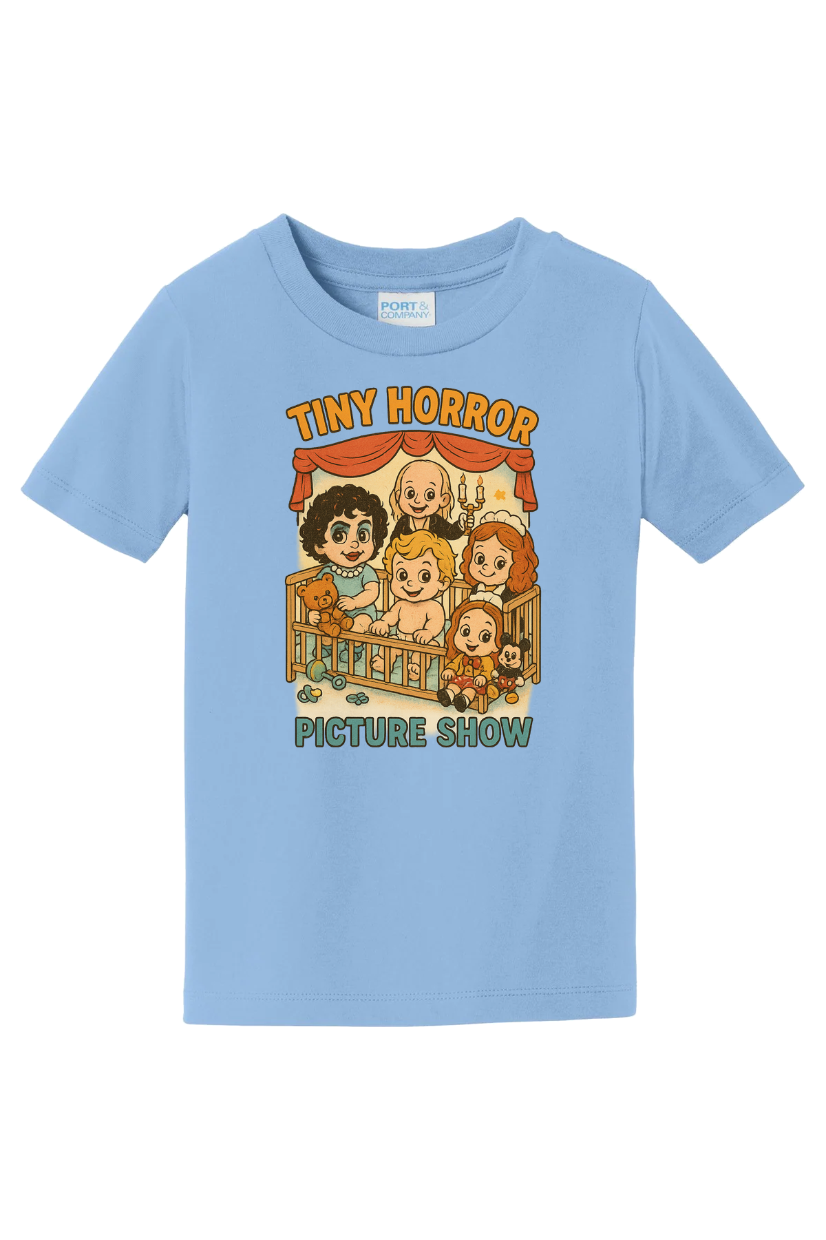 Tiny Horror Picture Show T-Shirt - light blue