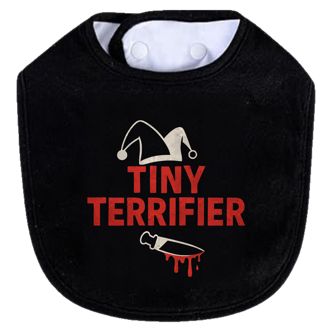 Tiny Terrifier Hat Knife Bib - black