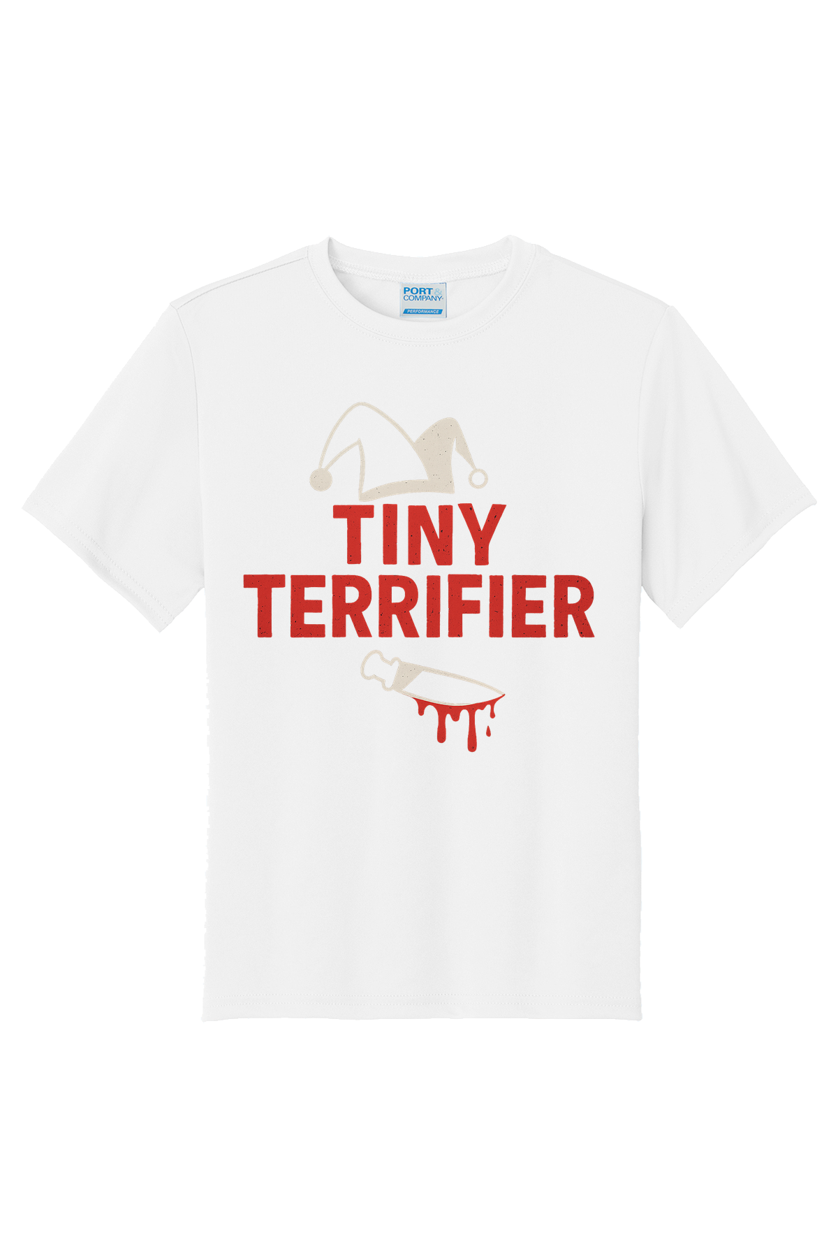 Tiny Terrifier Hat Knife T-Shirt - white