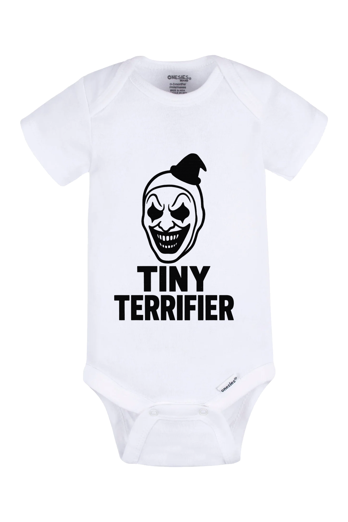 Tiny Terrifier Onesie - white