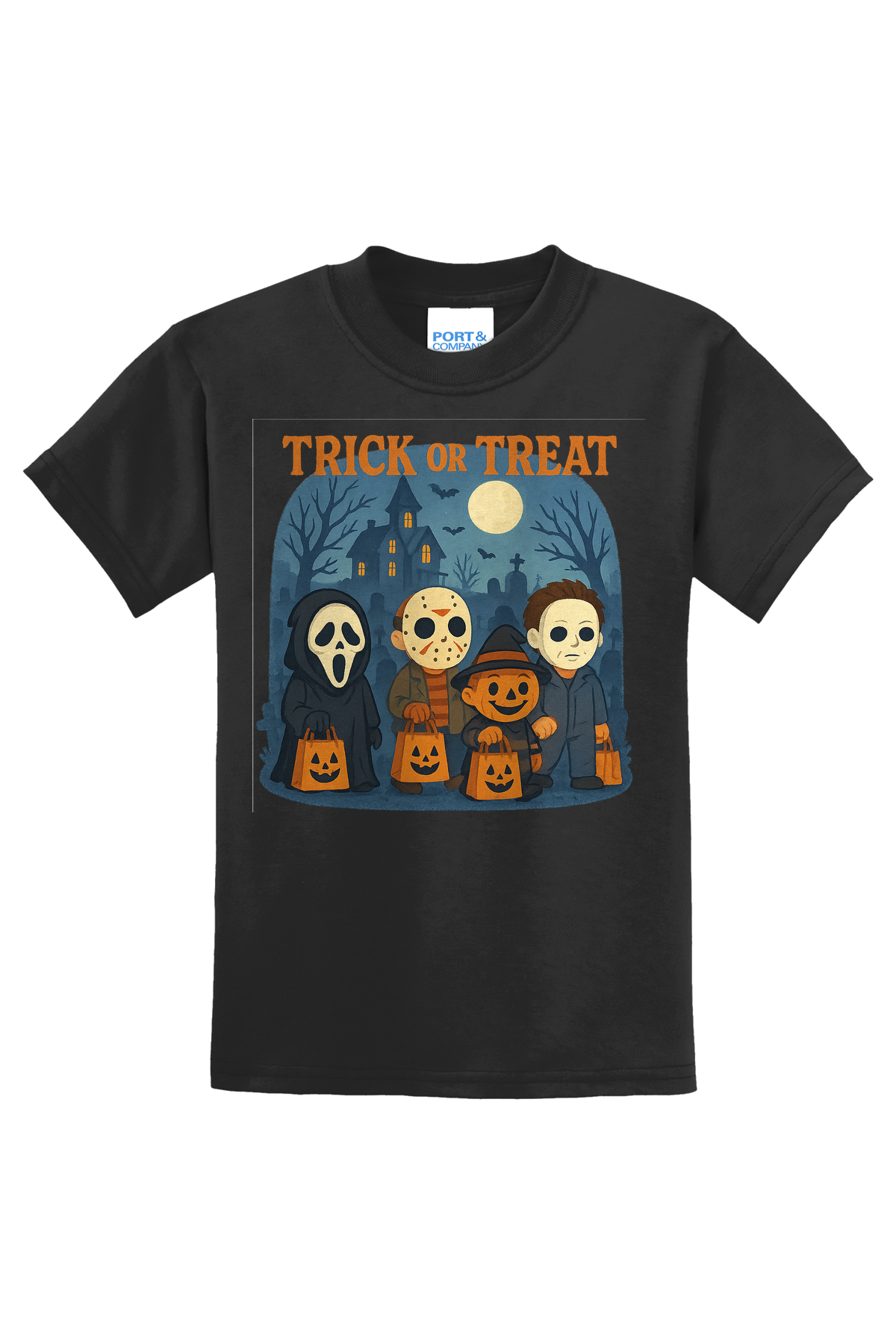 Trickor Treat Bag Words T-Shirt - black