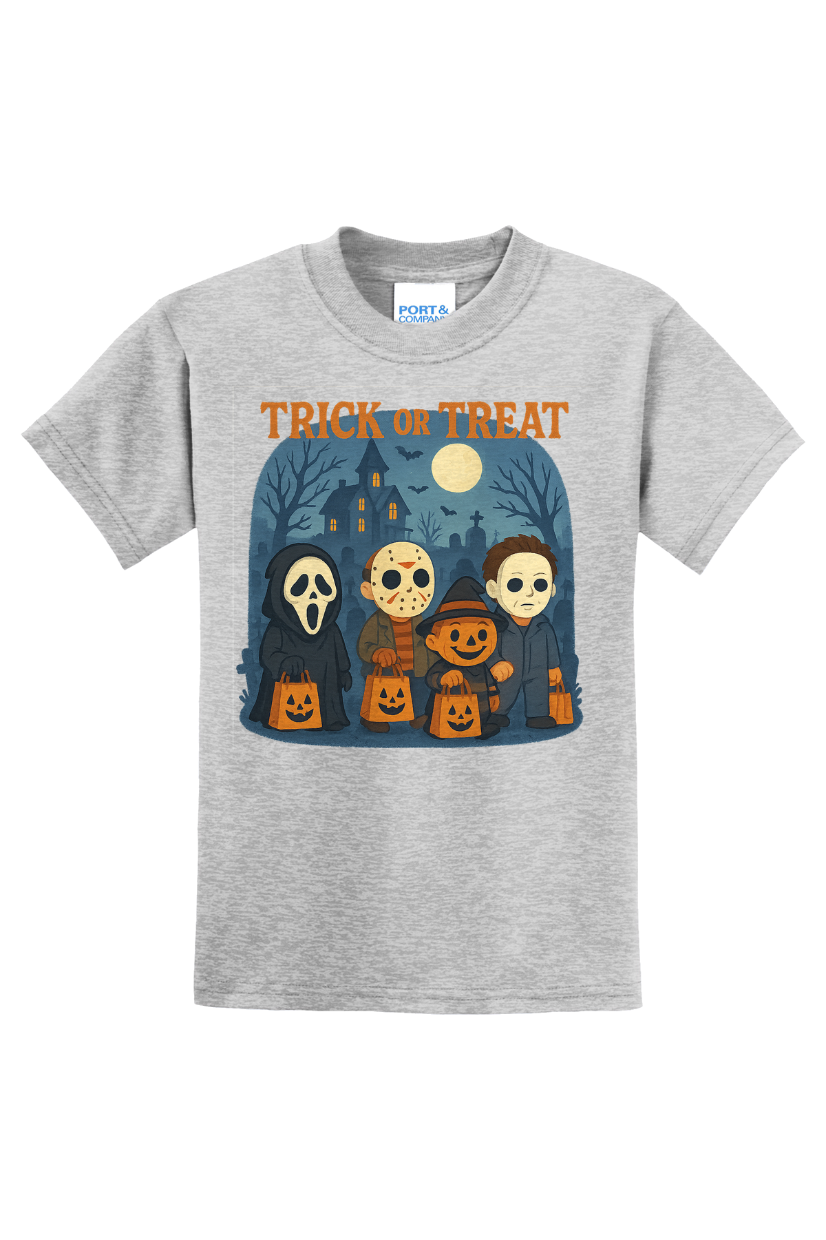 Trickor Treat Bag Words T-Shirt - gray