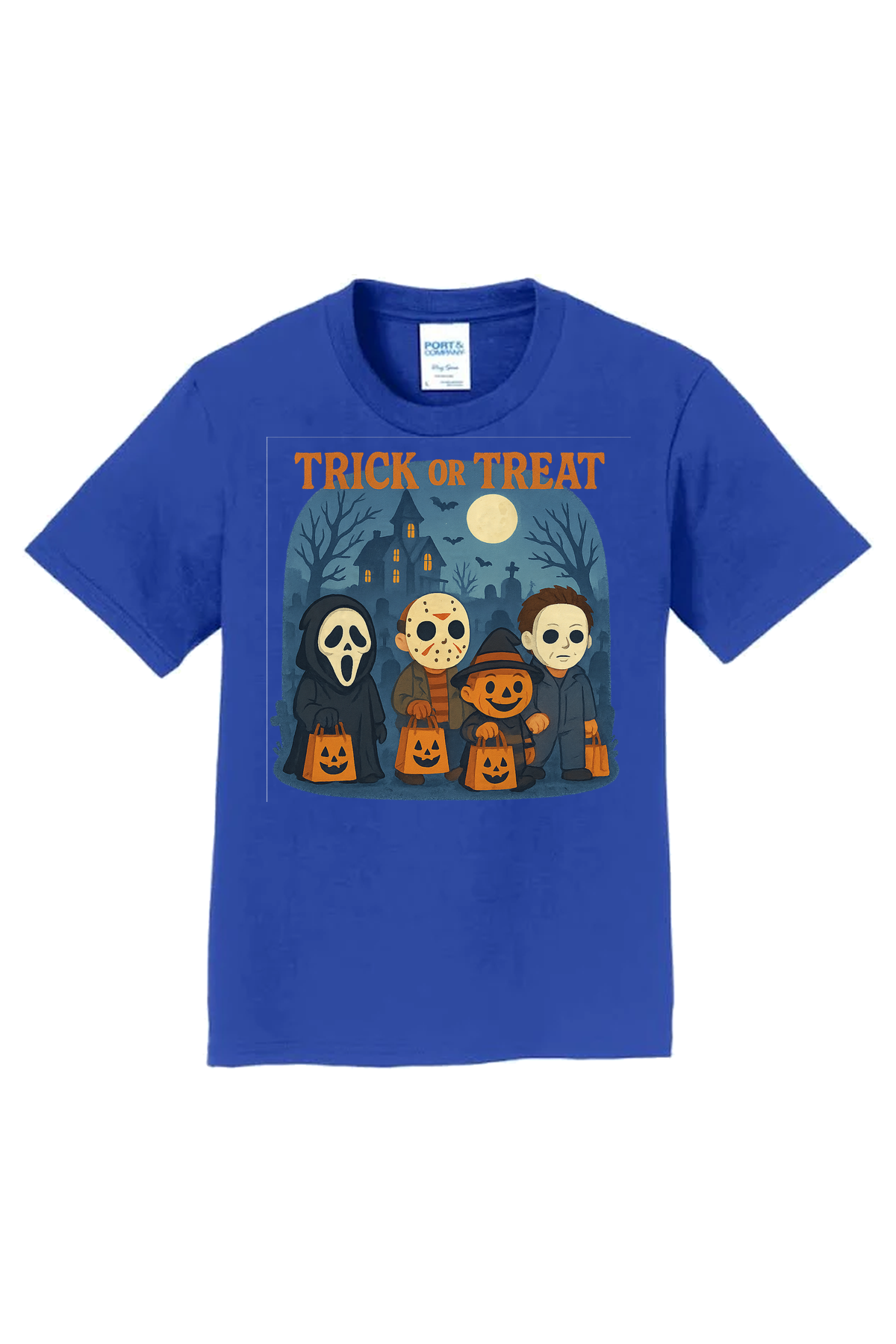 Trickor Treat Bag Words T-Shirt - royal blue