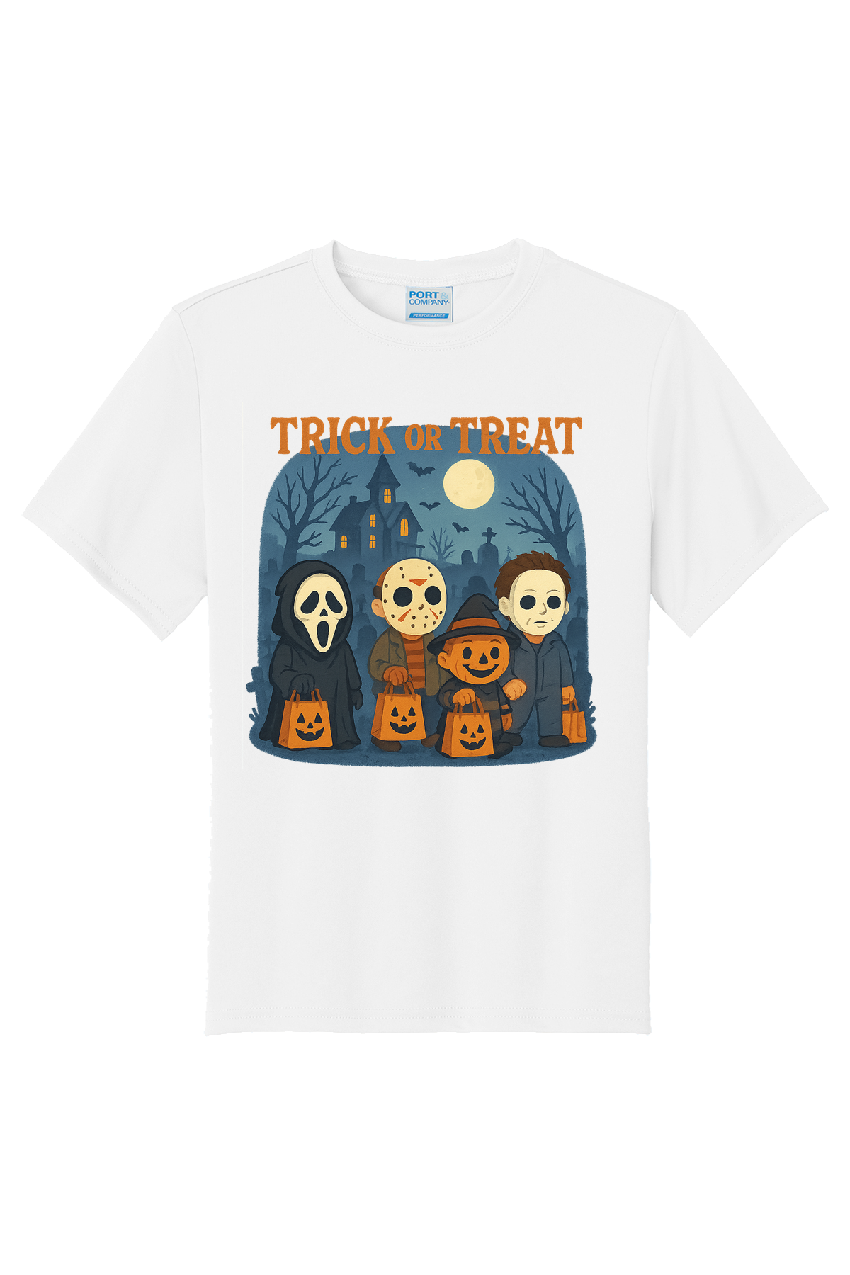 Trickor Treat Bag Words T-Shirt - white