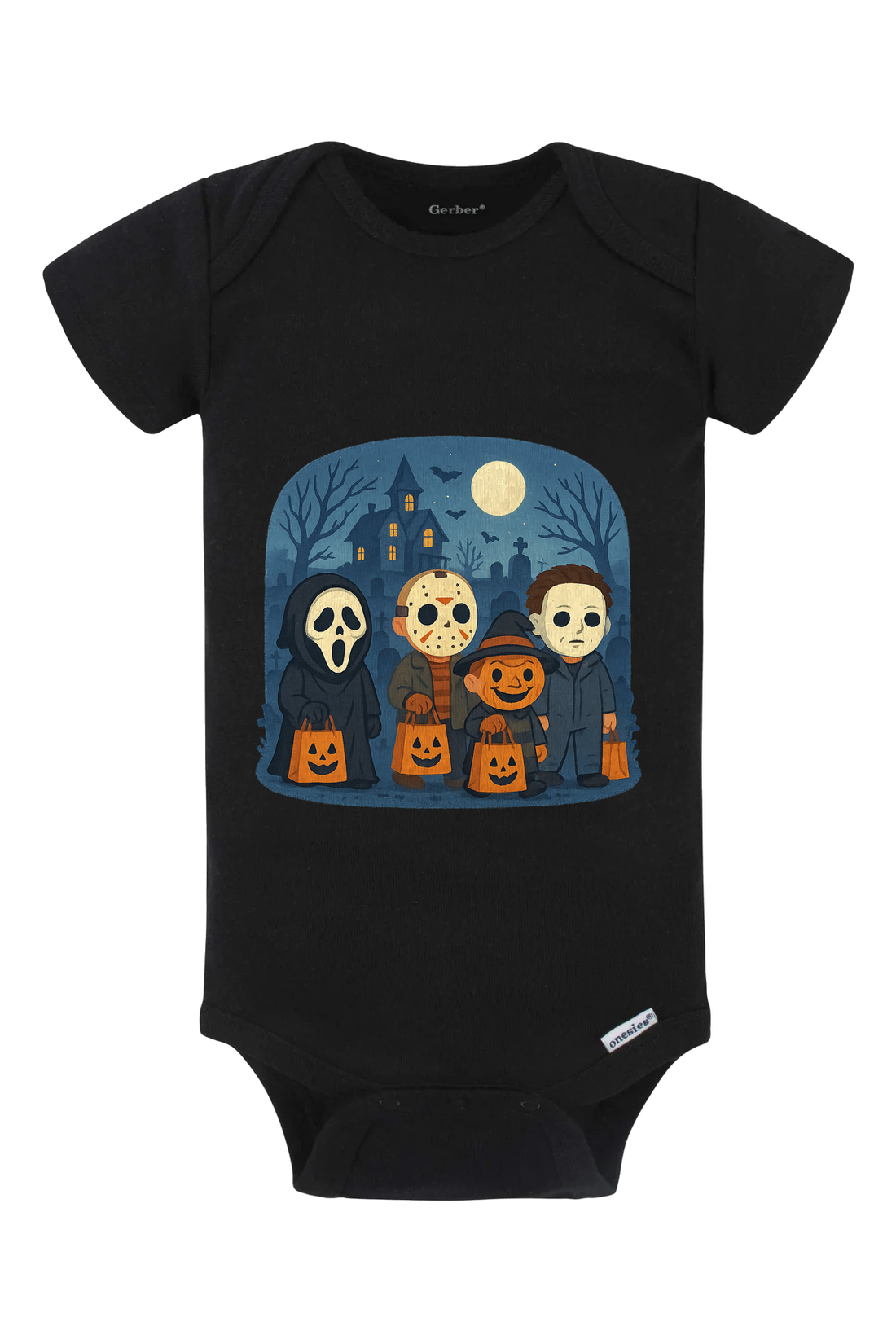 Trickor Treat Bags Onesie - gray