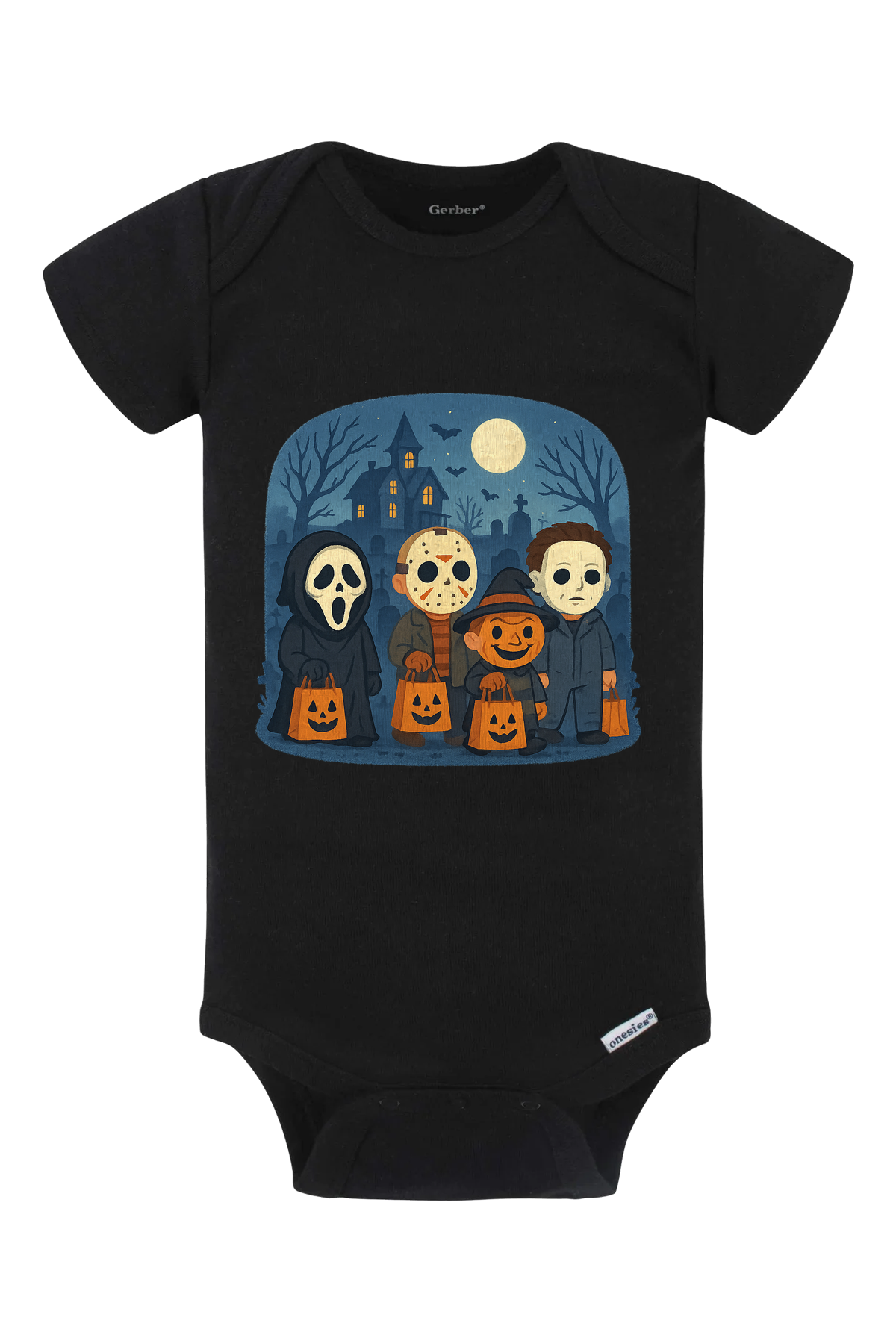 Trickor Treat Bags Onesie - black