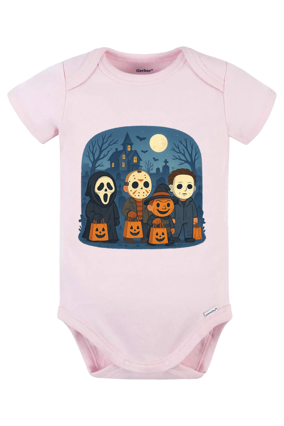 Trickor Treat Bags Onesie - pink