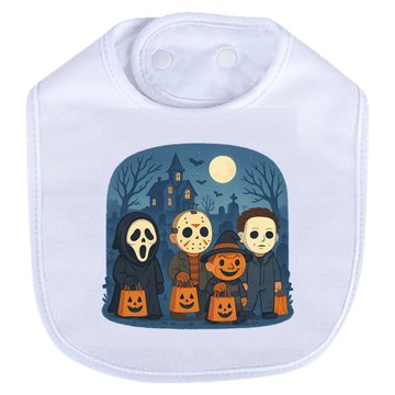 Trickor Treat Bags Bib - white