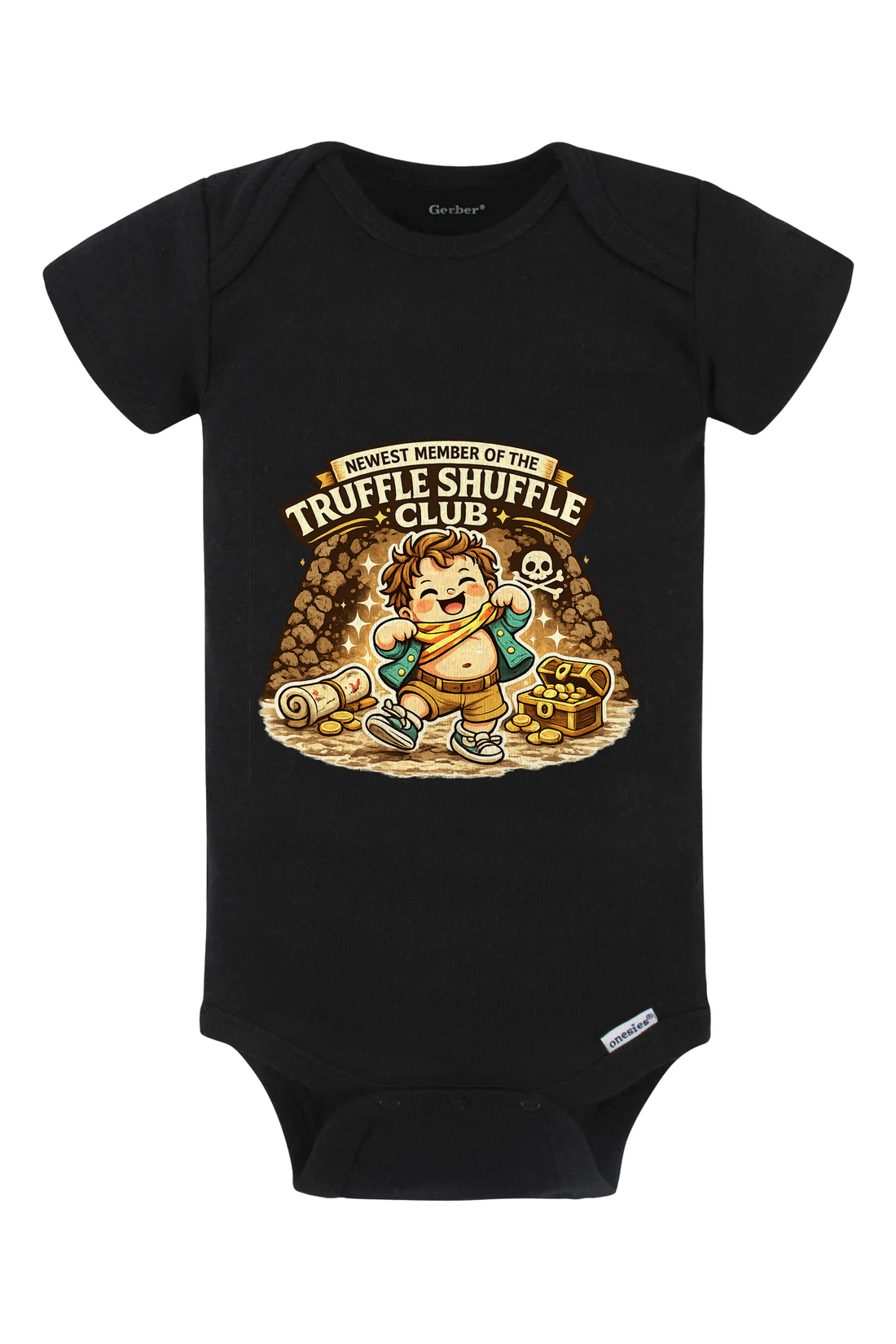 Truffle Shuffle Club Onesie - gray