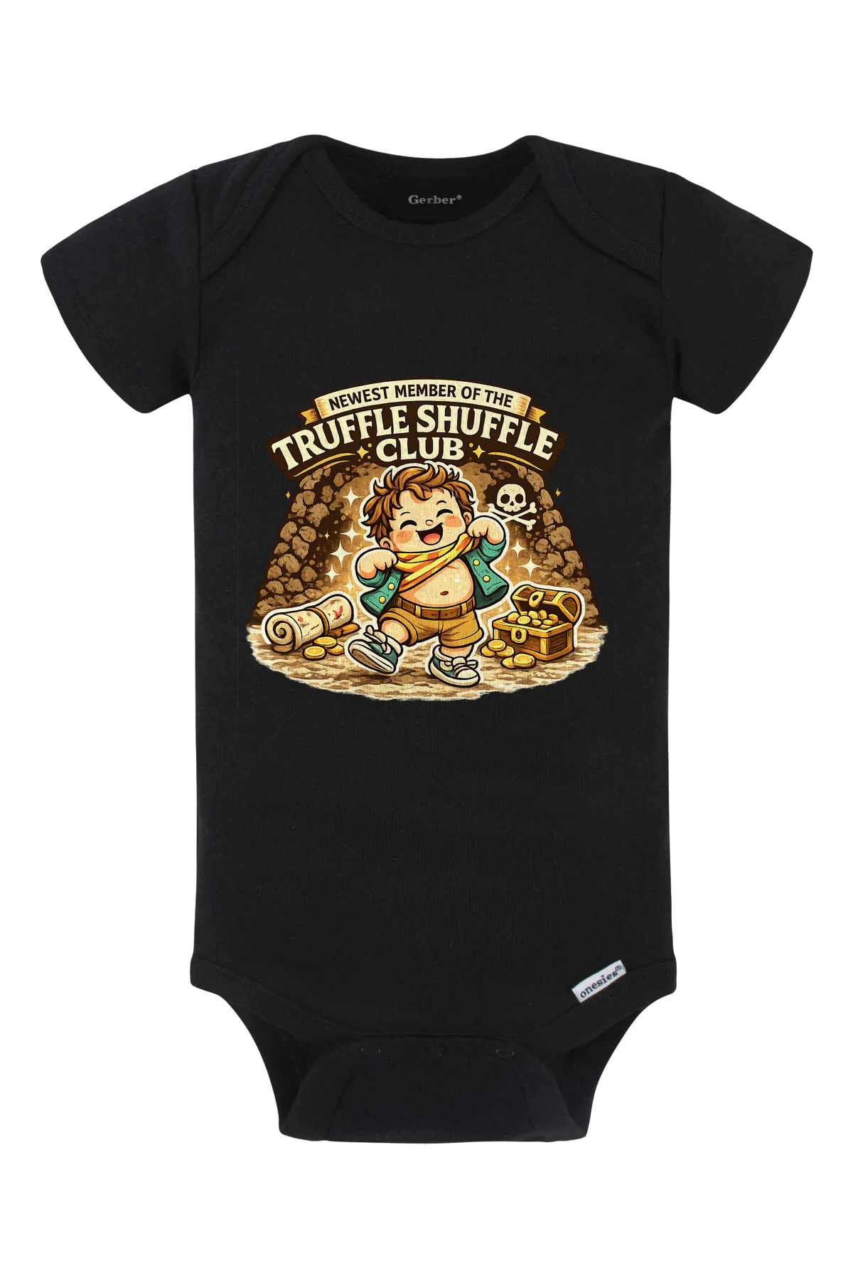 Truffle Shuffle Club Onesie - black