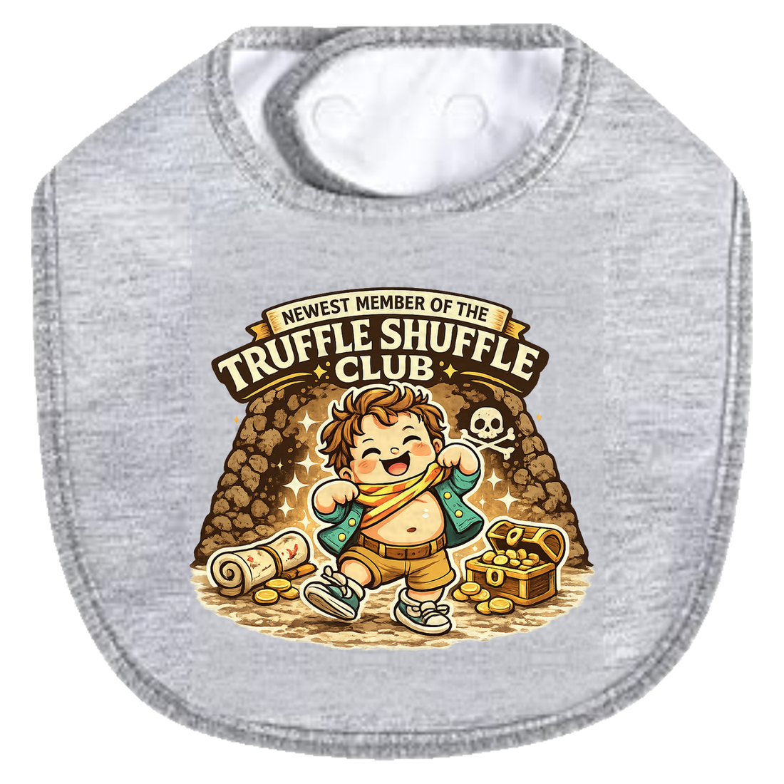 Truffle Shuffle Club Bib - gray