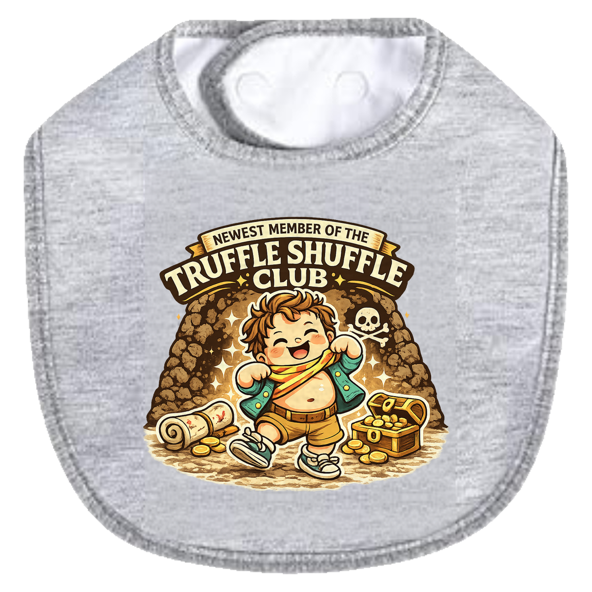 Truffle Shuffle Club Bib - gray