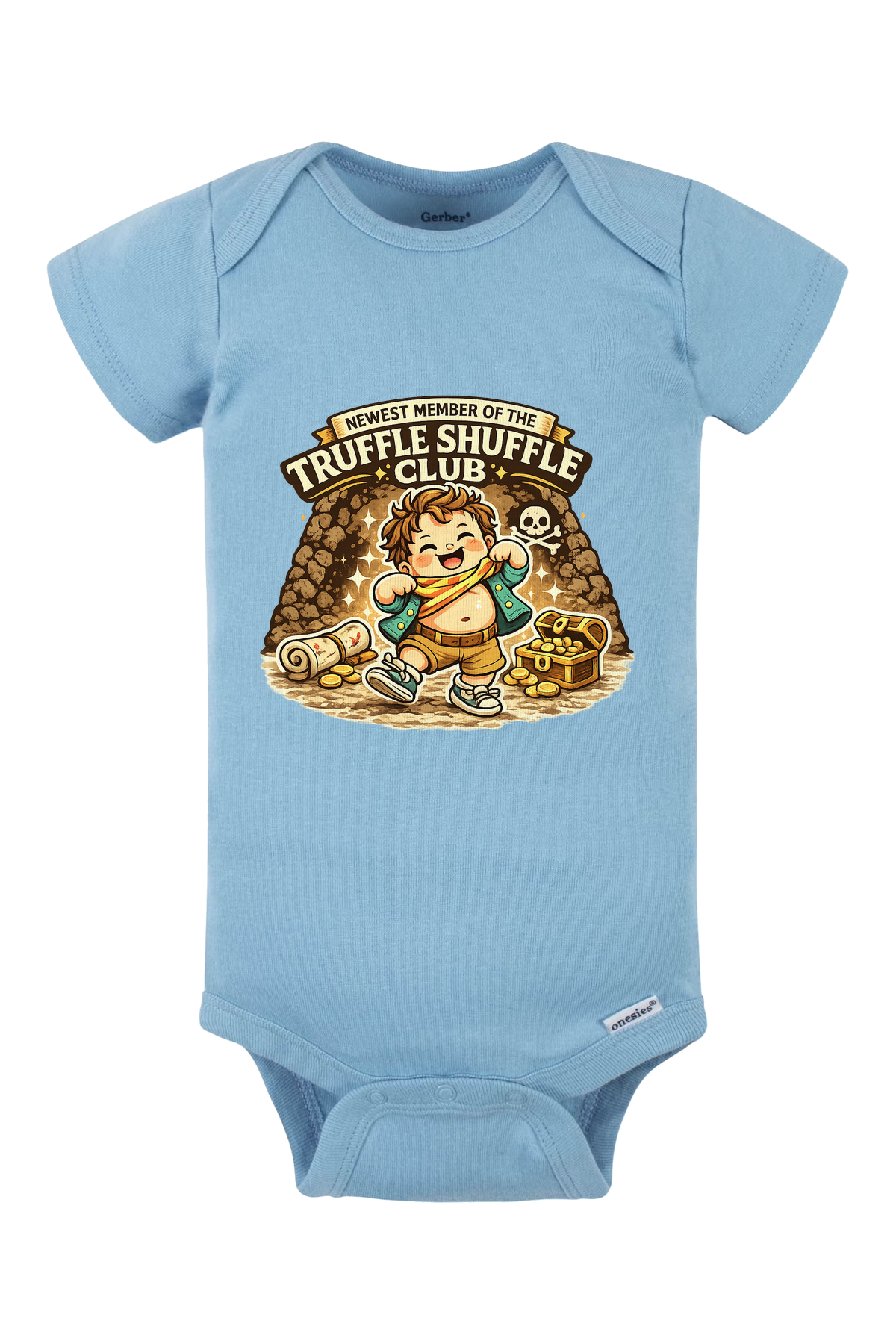 Truffle Shuffle Club Onesie - light blue