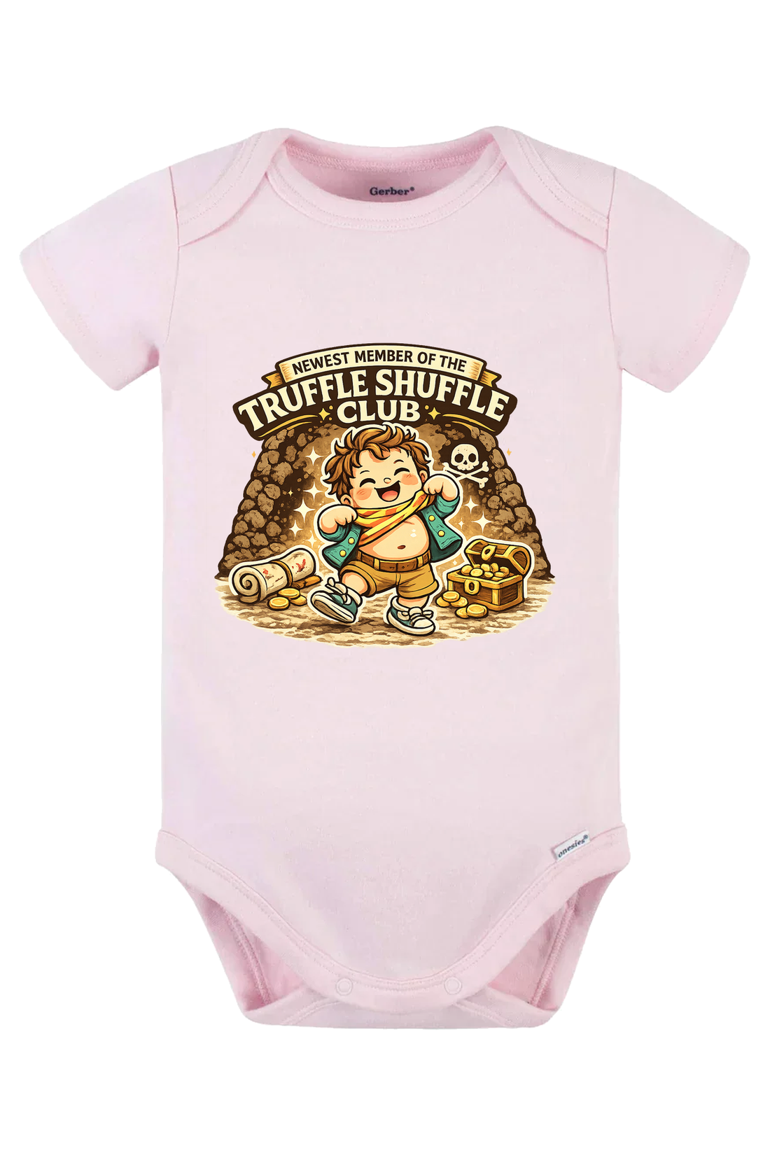 Truffle Shuffle Club Onesie - gray