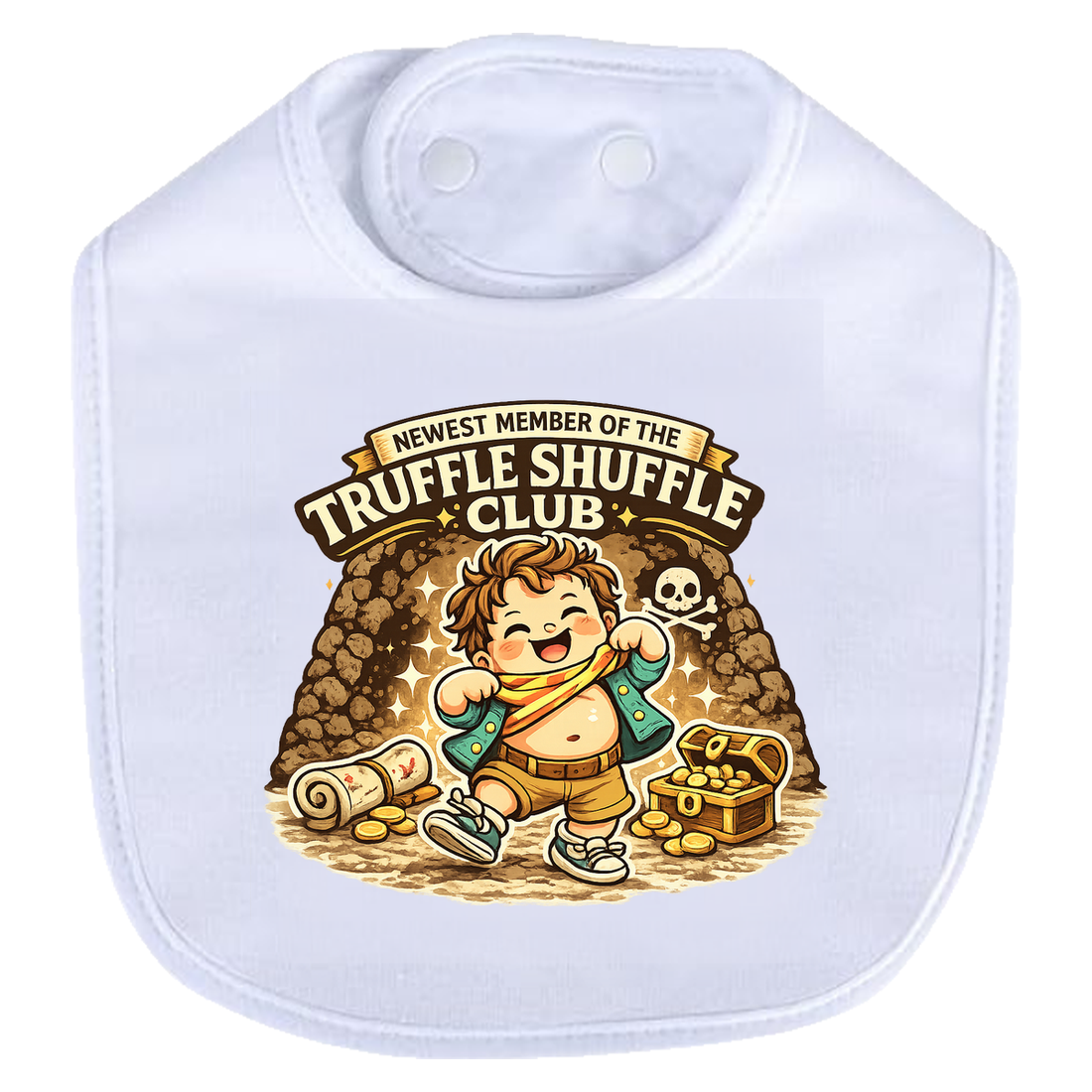 Truffle Shuffle Club Bib - gray