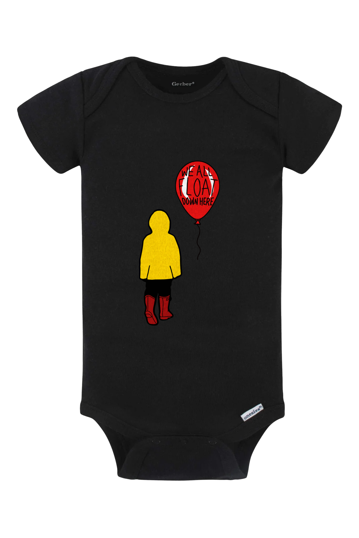 We All Float Down Here Onesie - black