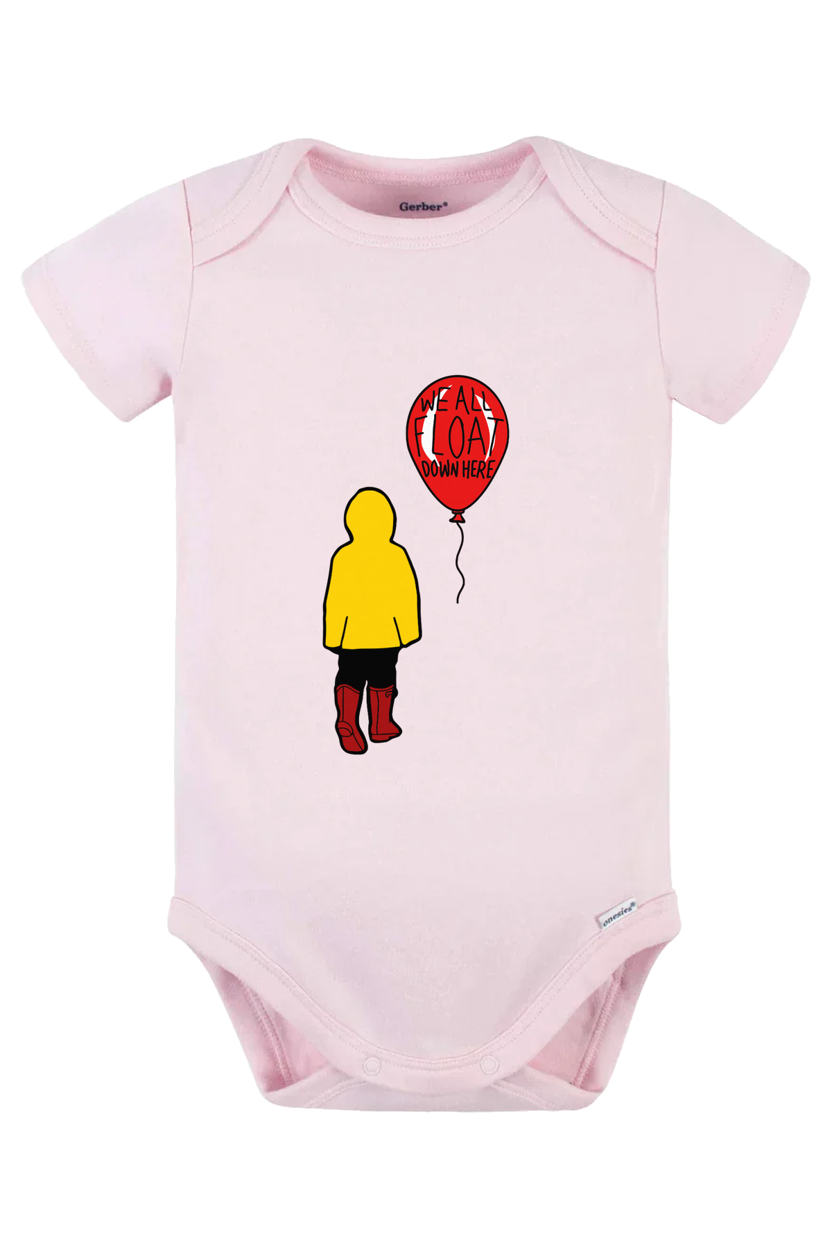 We All Float Down Here Onesie - pink