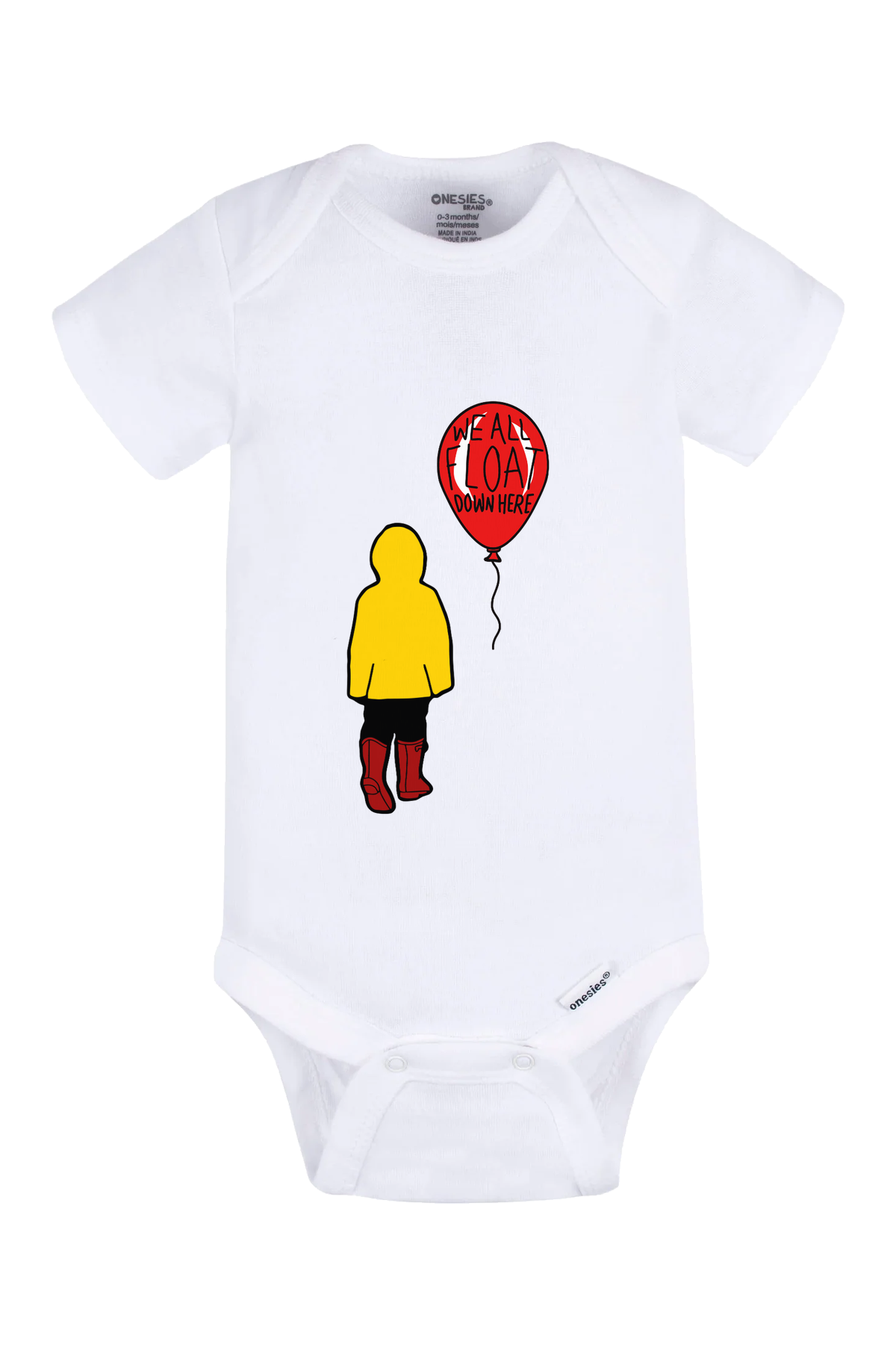 We All Float Down Here Onesie - white