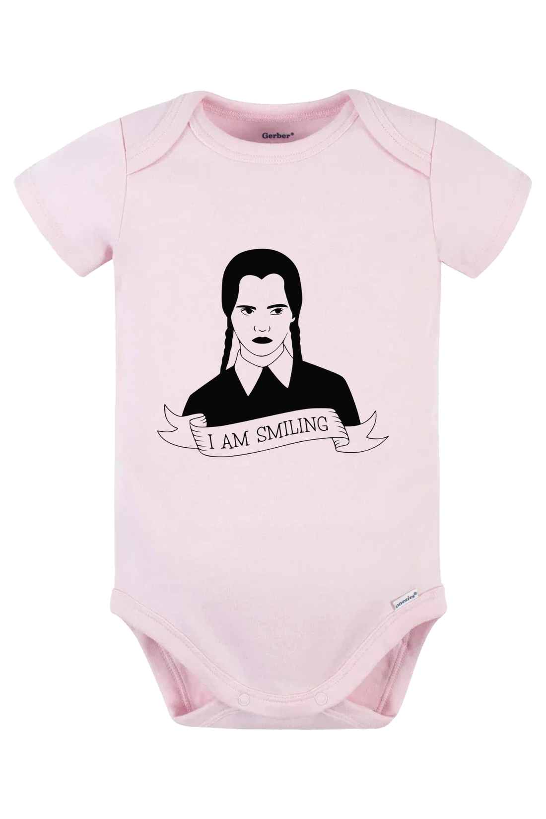 Wednesday Smiling Onesie - pink