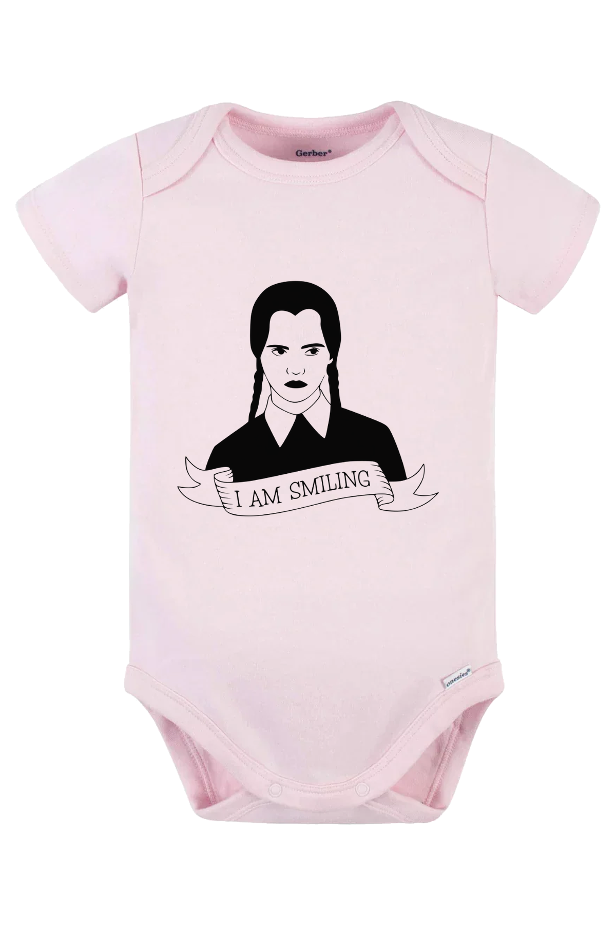 Wednesday Smiling Onesie - pink