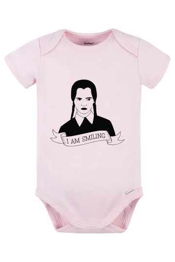 Wednesday Smiling Onesie - pink