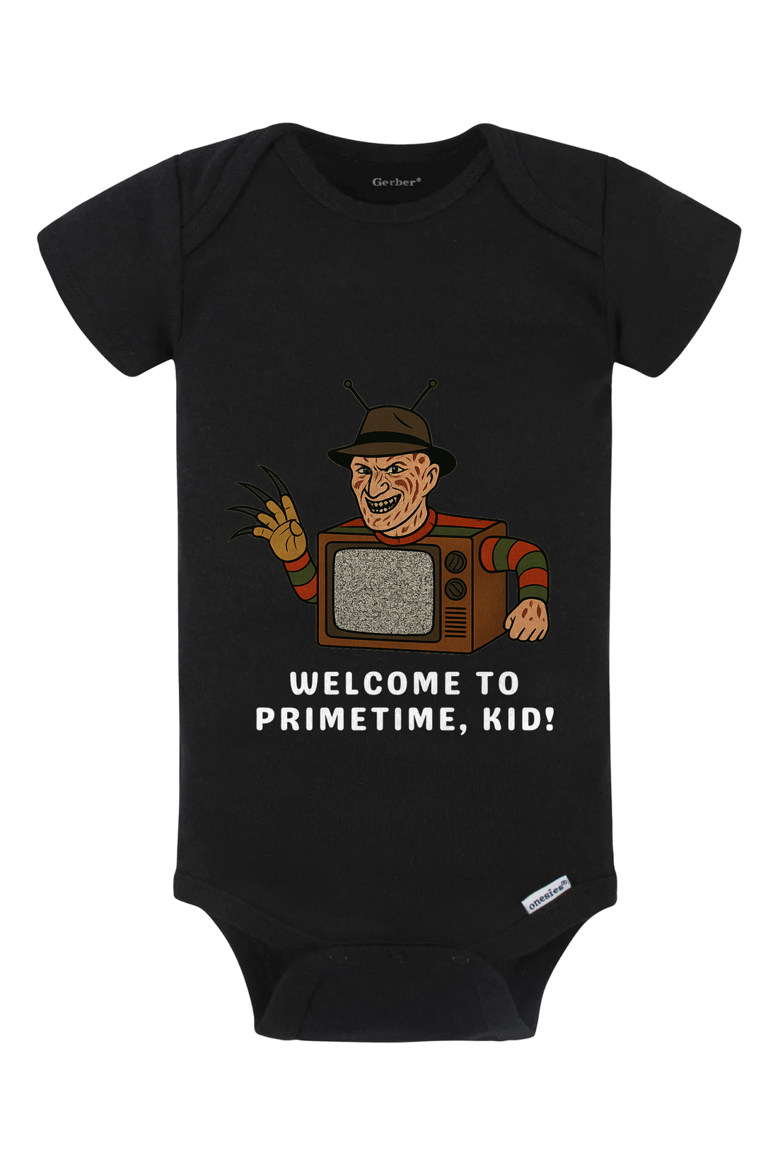 Welcome To Primetime Onesie - gray