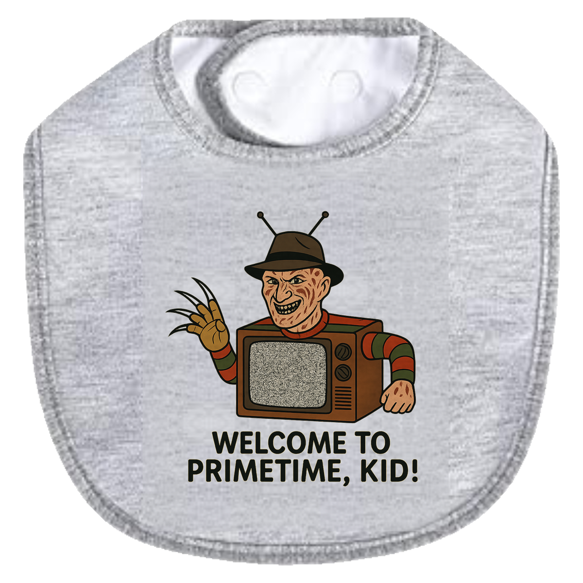 Welcome To Primetime Bib - gray