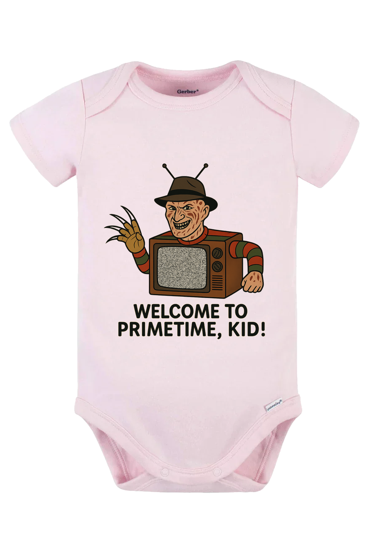 Welcome To Primetime Onesie - pink