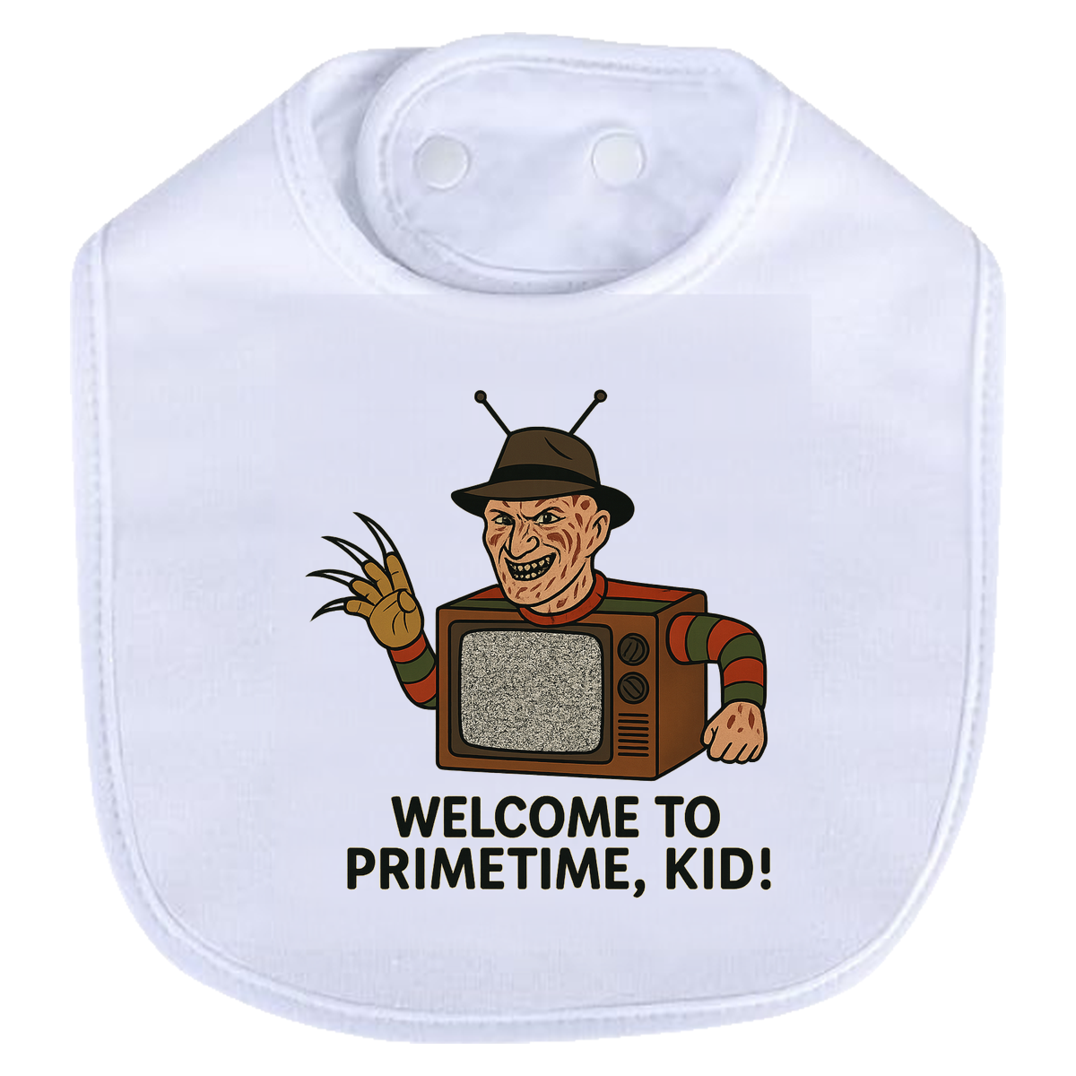 Welcome To Primetime Bib - white
