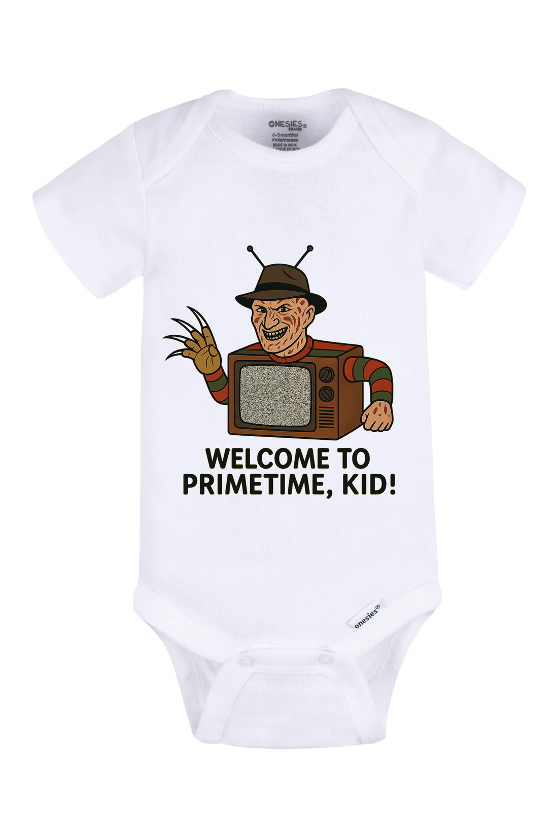 Welcome To Primetime Onesie - gray