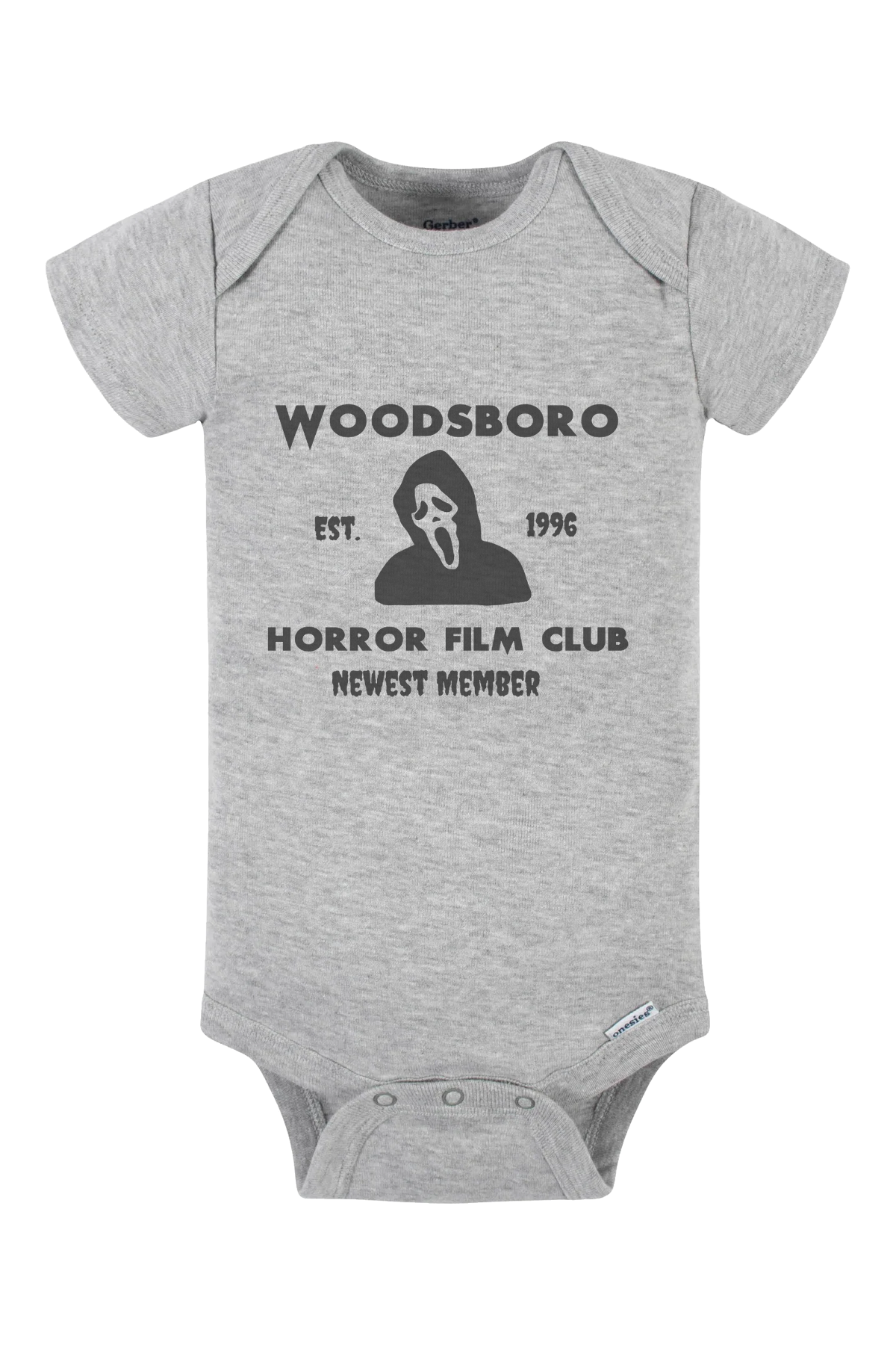 Woodsboro Film Club Onesie - gray