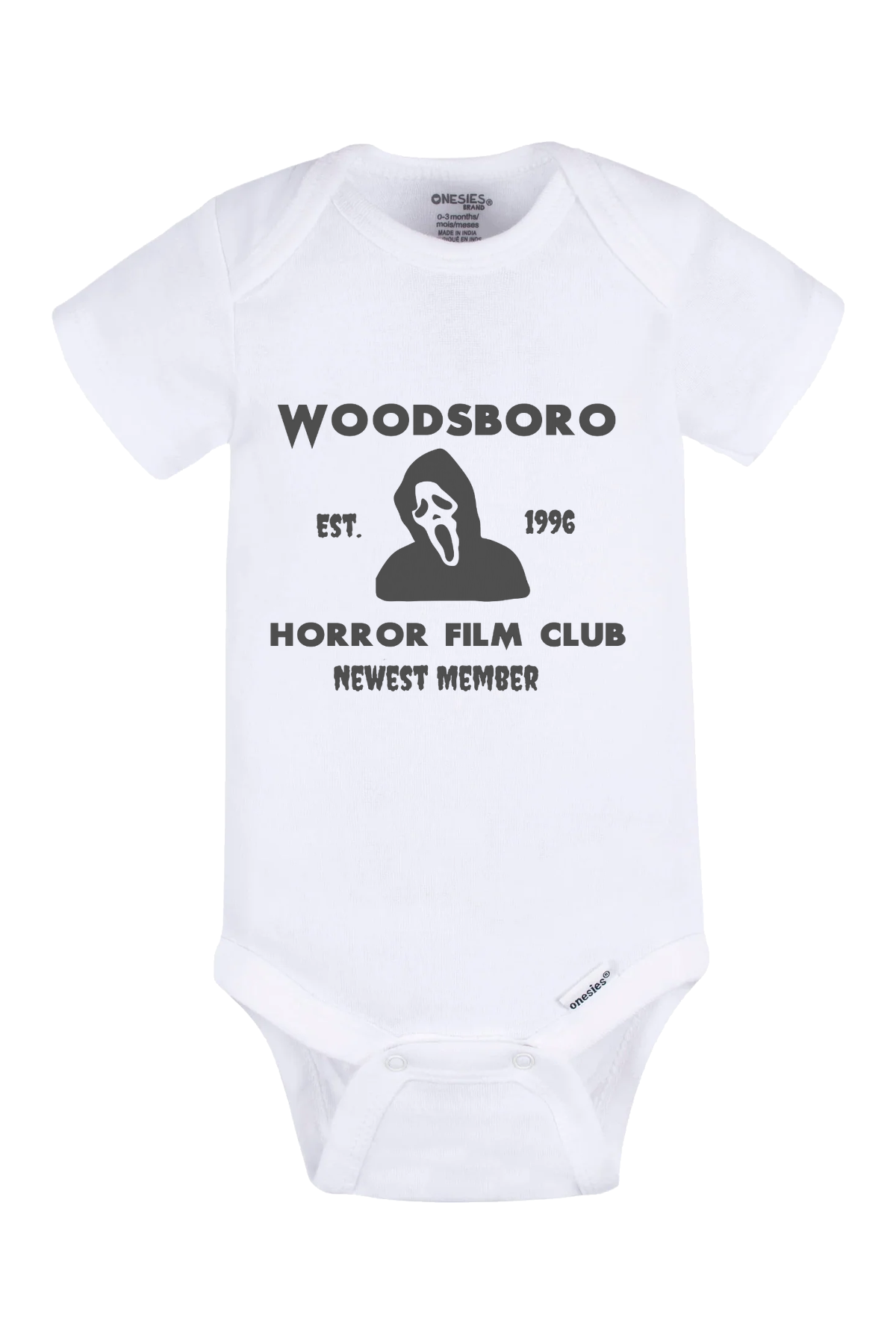 Woodsboro Film Club Onesie - white