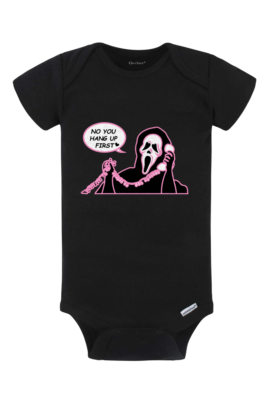 You Hang Up First Onesie - black