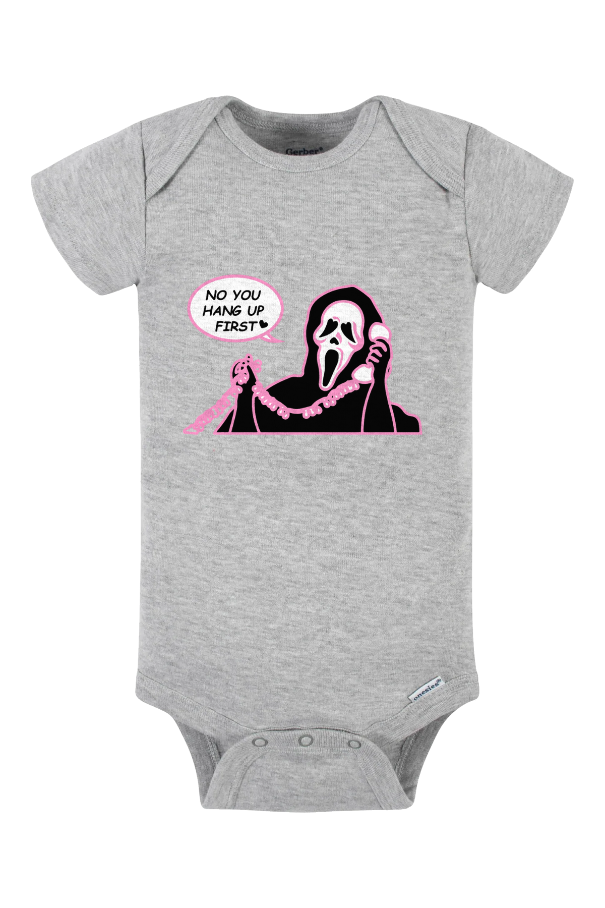 You Hang Up First Onesie - gray