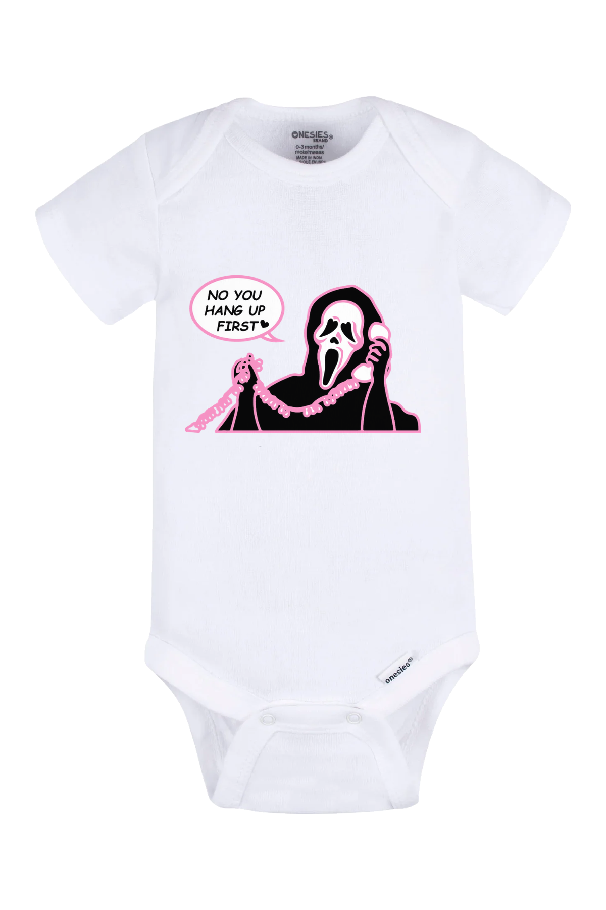 You Hang Up First Onesie - white