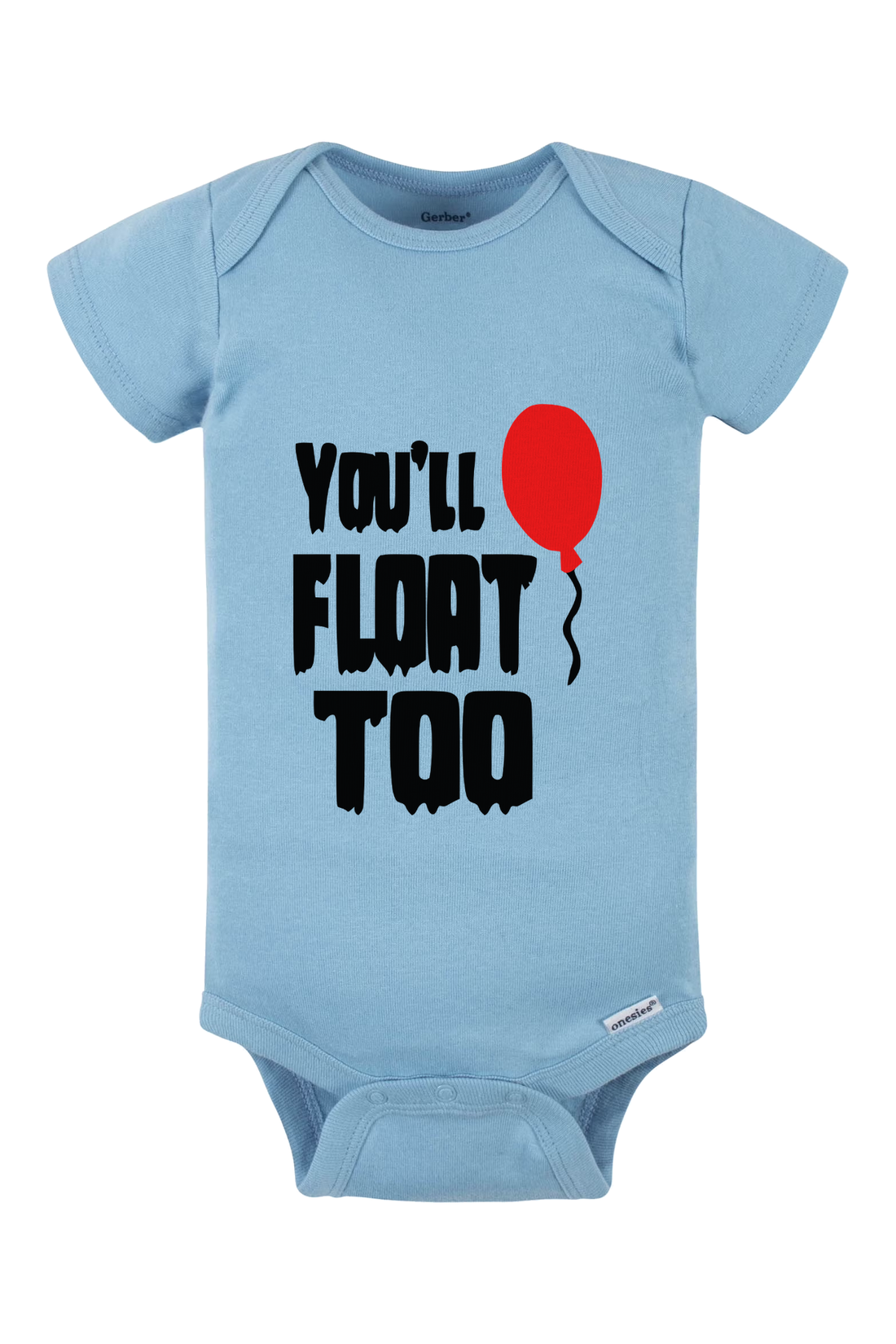 You’ll Float Too Onesie - light blue
