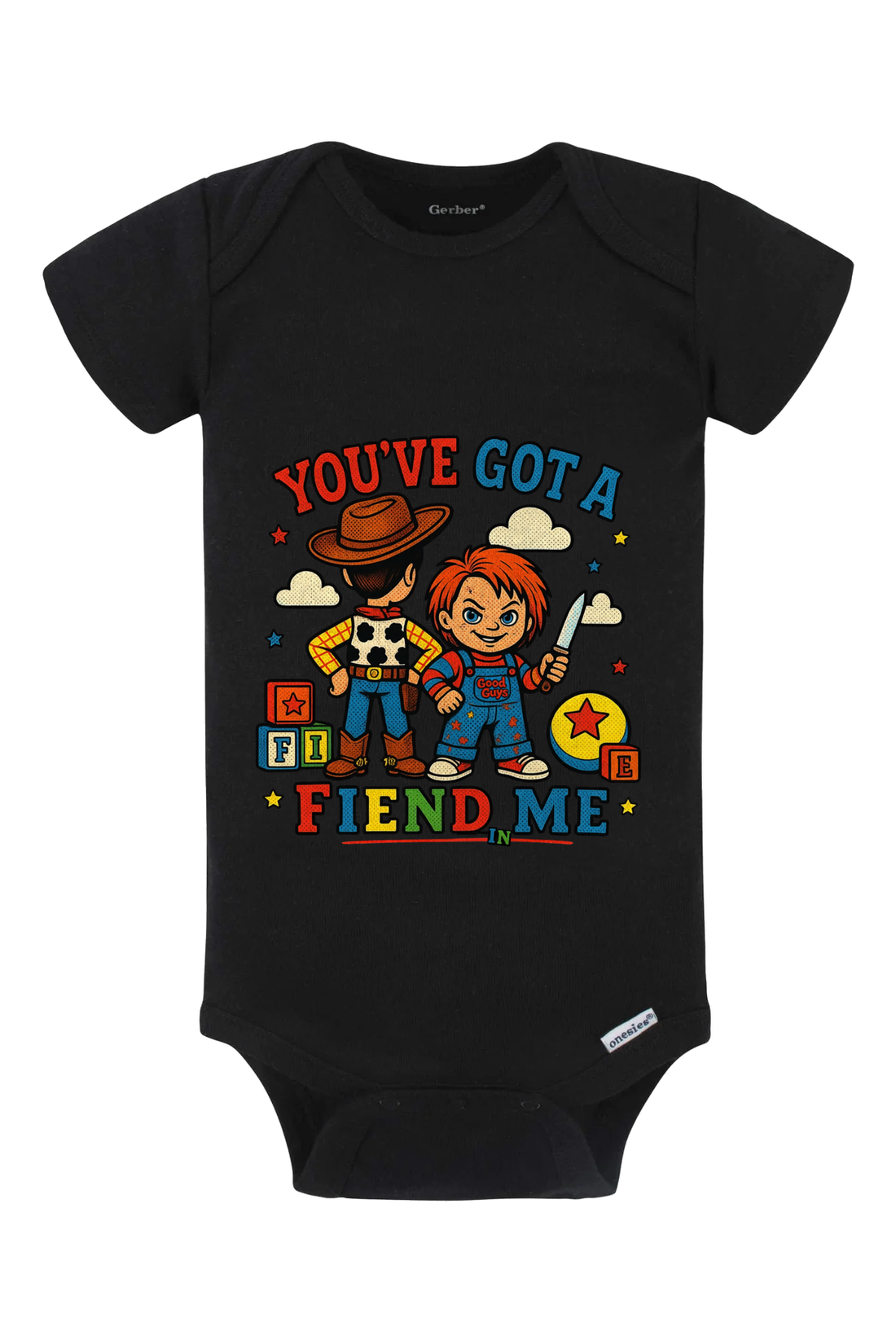 You've Got A Fiend In Me Onesie - light blue