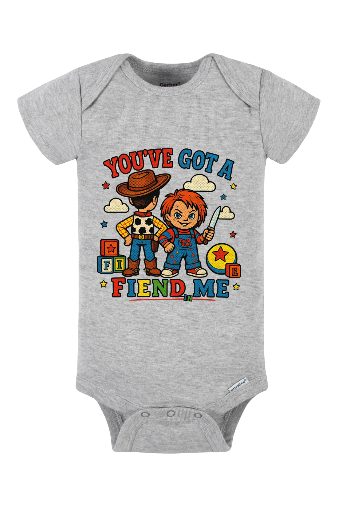 You've Got A Fiend In Me Onesie - gray
